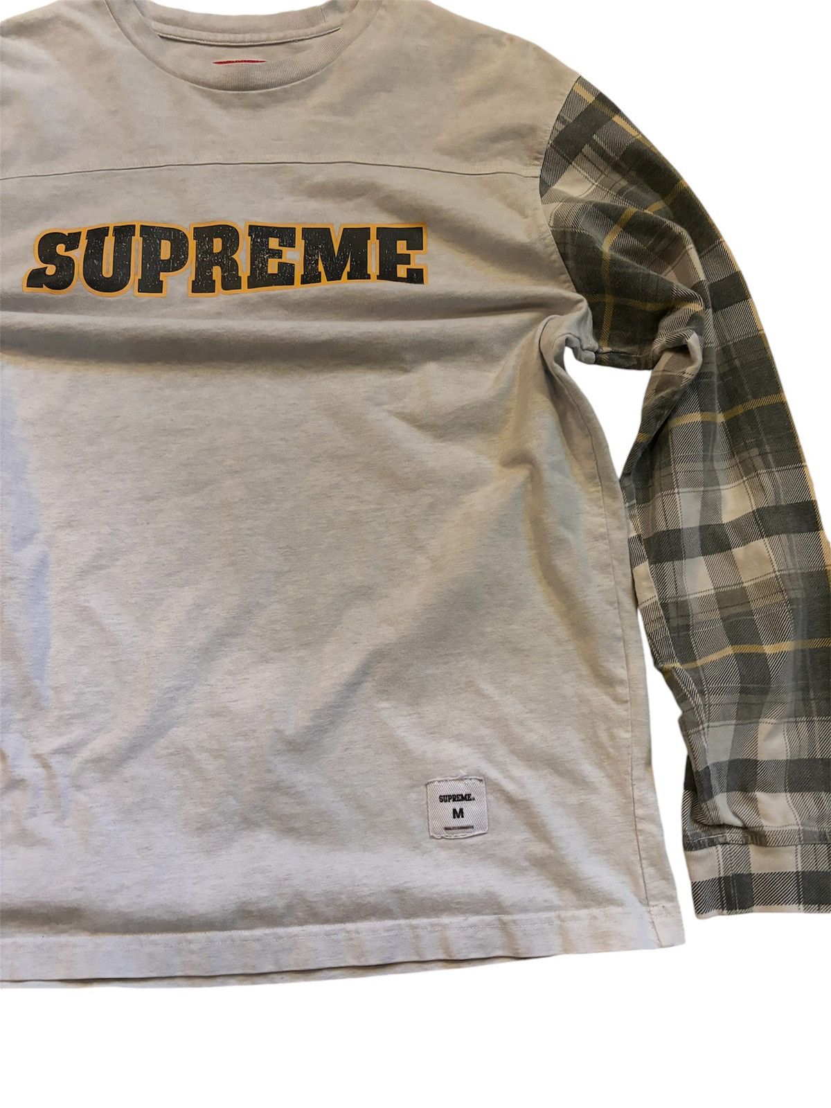 Supreme Supreme Plaid Long Sleeve Tee Size US M / EU 48-50 / 2 - 2 Thumbnail