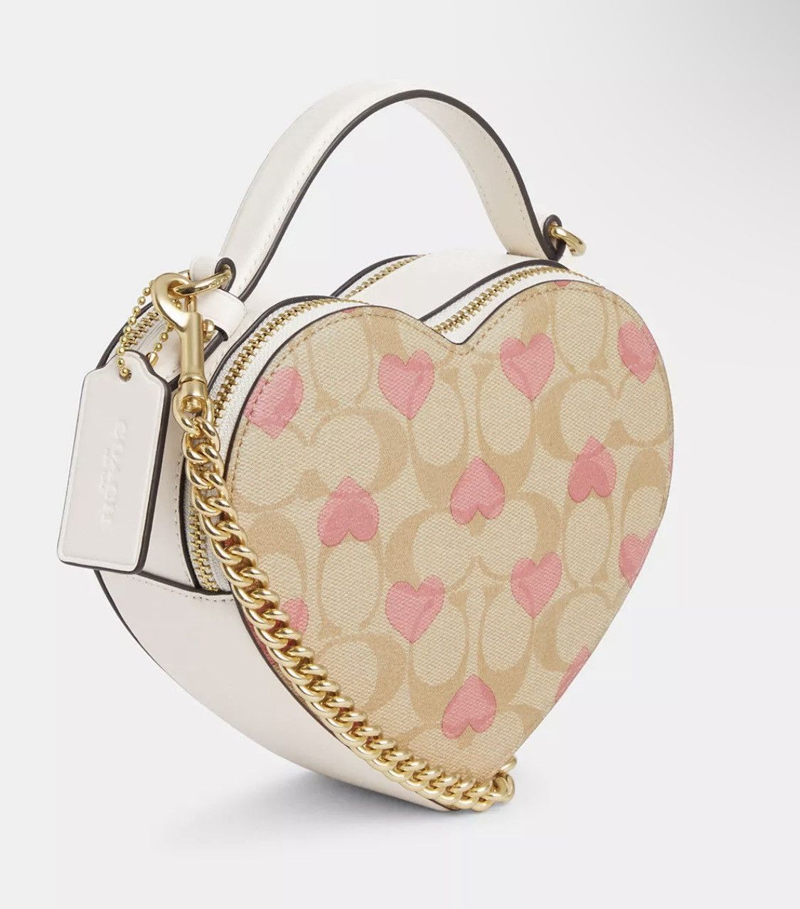 Coach Nwt coach Heart Crossbody In Signature Canvas With