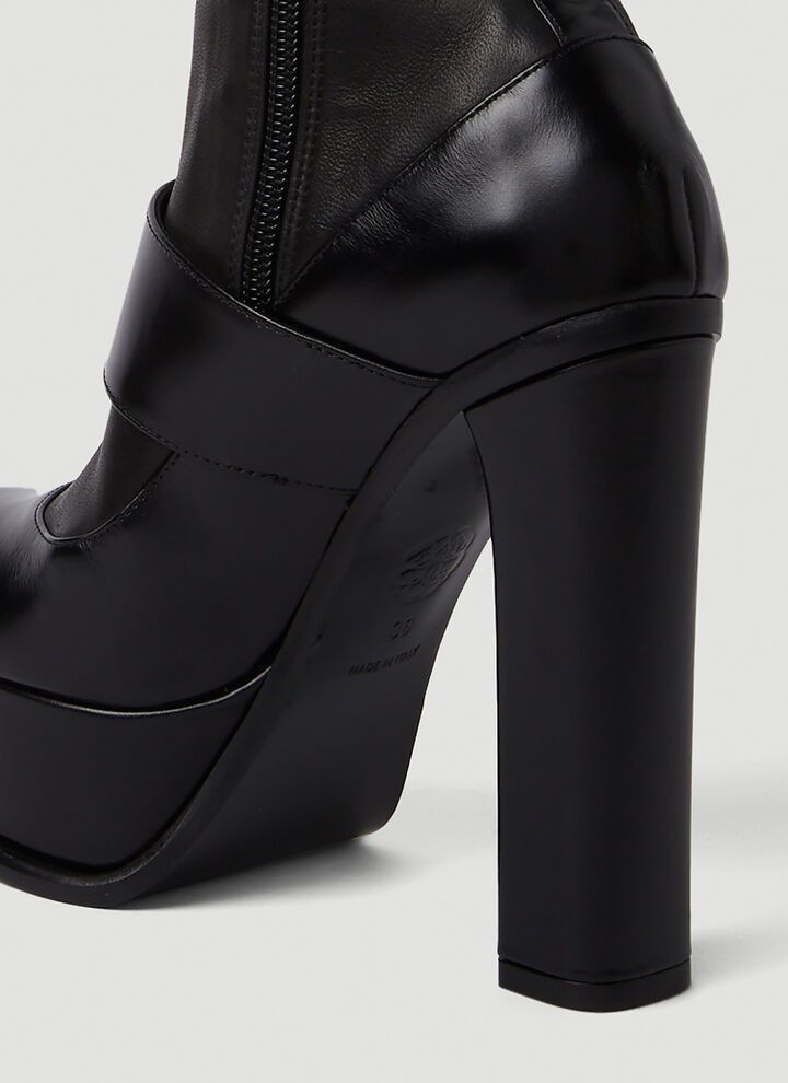 Alexander McQueen o1y0225 Ankle Boots in Black Size US 10 / IT 40 - 6 Thumbnail