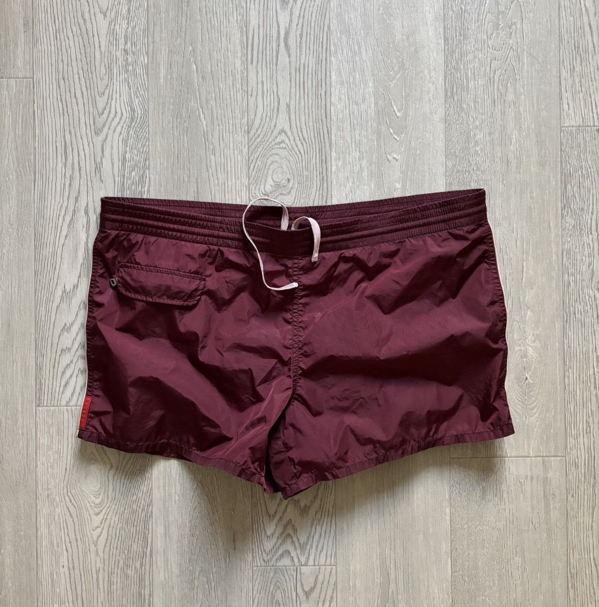 Prada Vintage Nylon Prada Red Tab Shorts Swim Pocket 90s Size US 36 / EU 52 - 1 Thumbnail