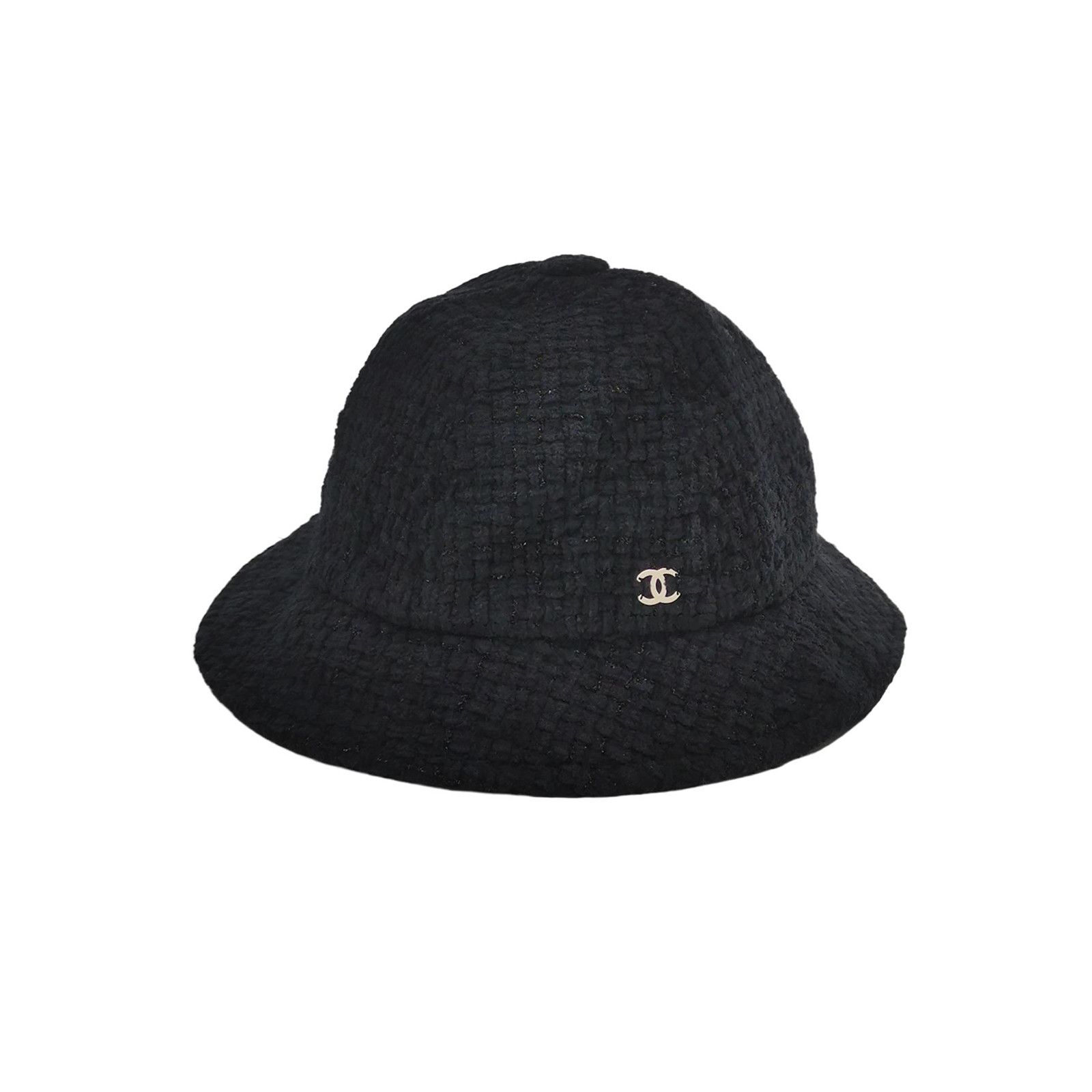 Chanel Chanel Black Boucle Logo Bucket Hat Size S Size ONE SIZE - 1 Thumbnail