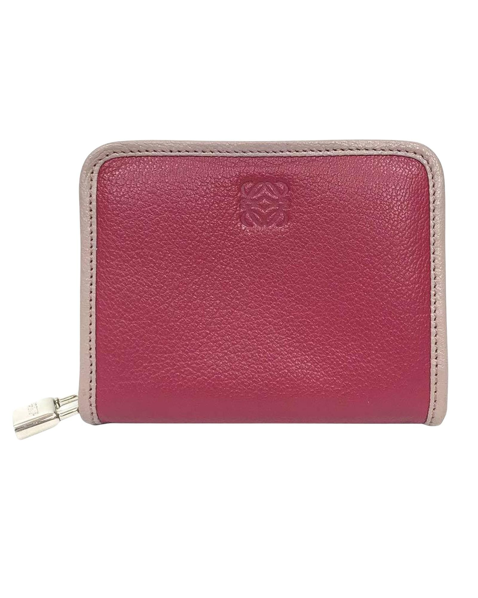 image of Loewe Chic Goatskin Leather Coin Purse/coin Case in Pink, Women's