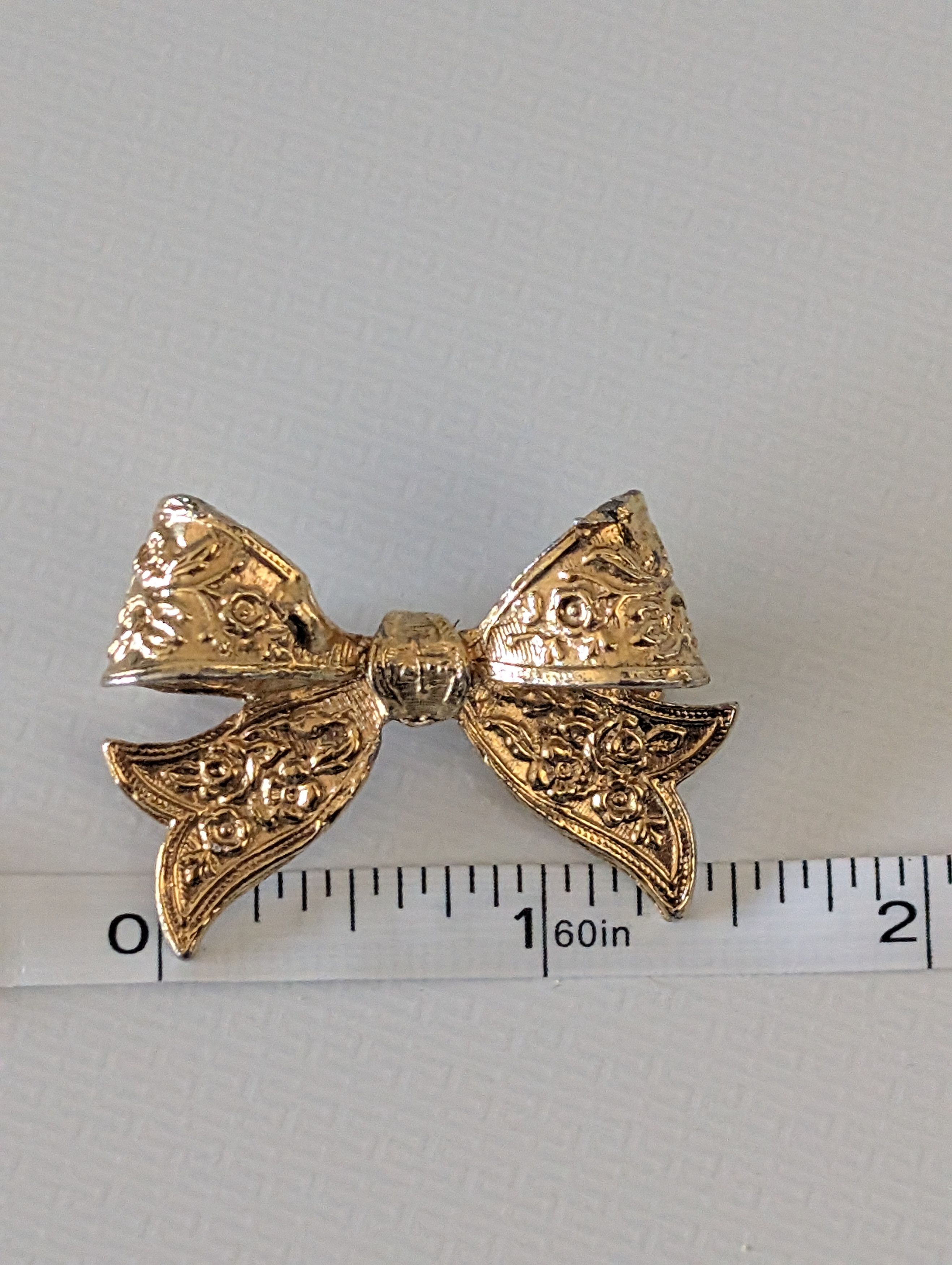 Other Carol Dauplaise Vintage Gold-Tone Filigree Bow Brooch Size ONE SIZE - 8 Thumbnail