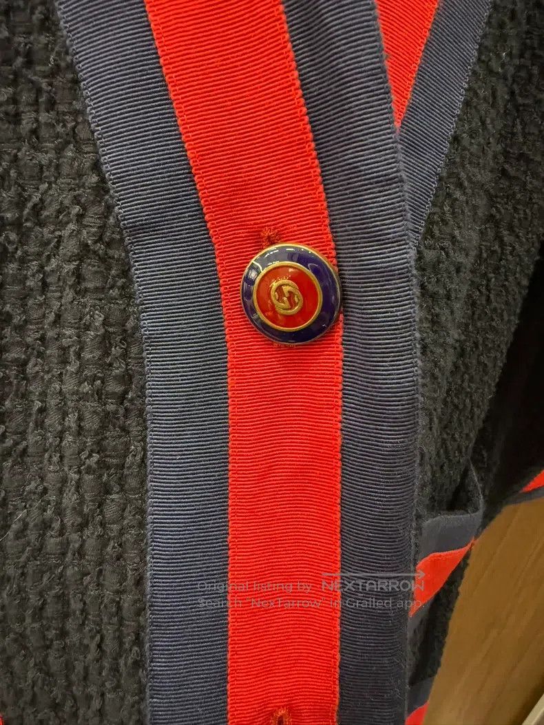 Gucci Gucci Black, red and blue striped cardigan coat Size XS / US 0-2 / IT 36-38 - 4 Thumbnail