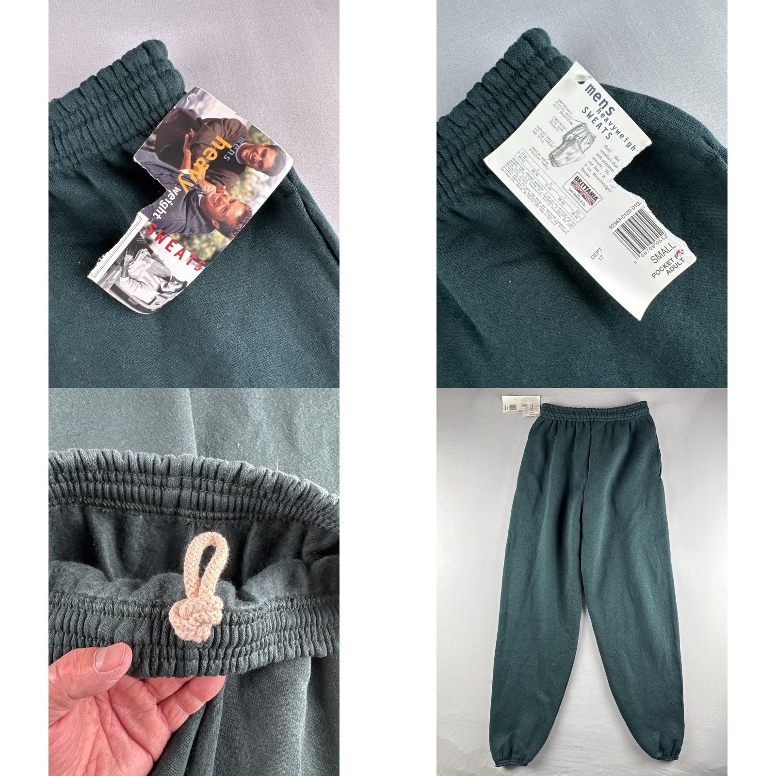 Vintage VINTAGE Britannia Sweatpants Jogger Green 90s NWT Men S Forest Heavyweight Cotton-Polyester Set Pants Size US 29 - 8 Thumbnail