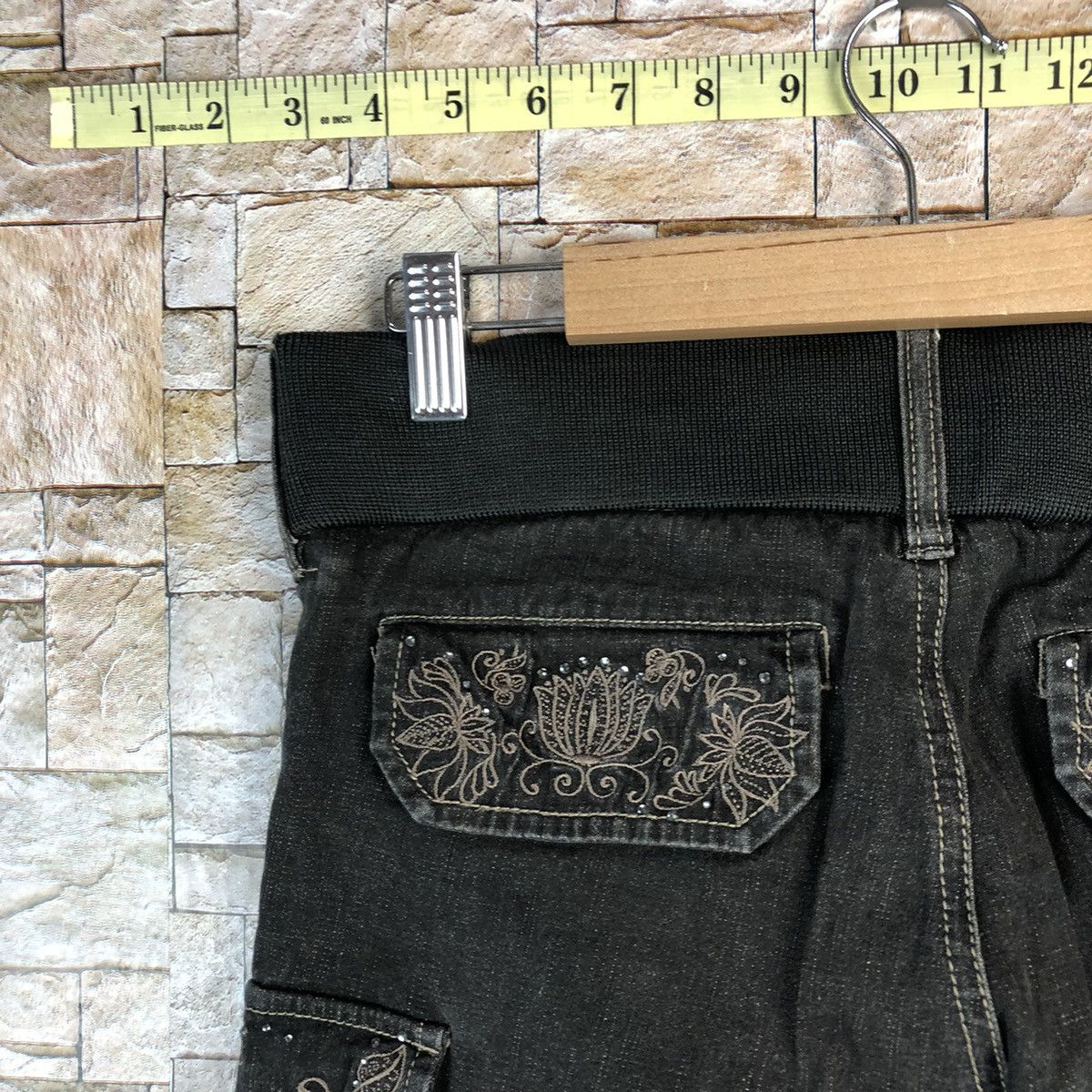 Japanese Brand Maliani Black Cropped seditionaries punk cargo Pants #A956 Size US 29 - 21 Thumbnail
