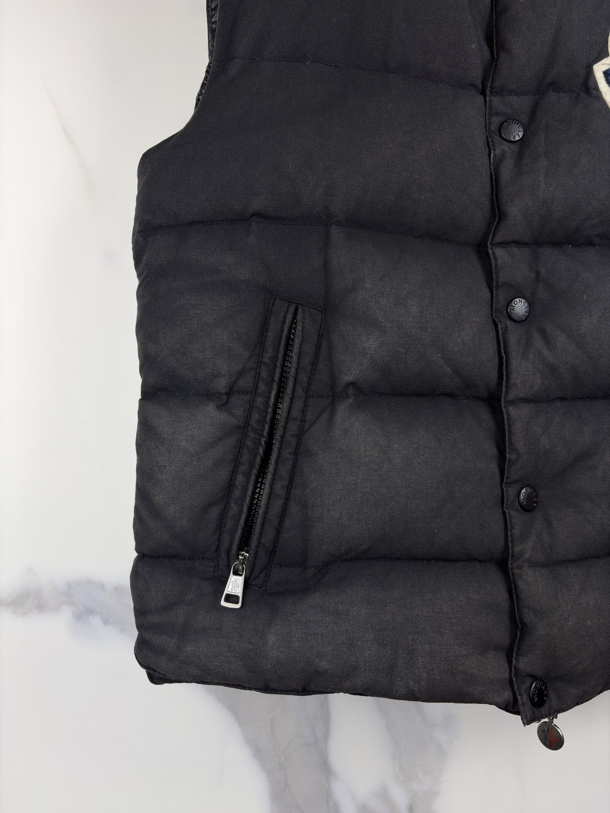 Junya Watanabe × Moncler AW07 Junya Watanabe Moncler Patch Waxed Down Puffer Vest Size US S / EU 44-46 / 1 - 5 Thumbnail