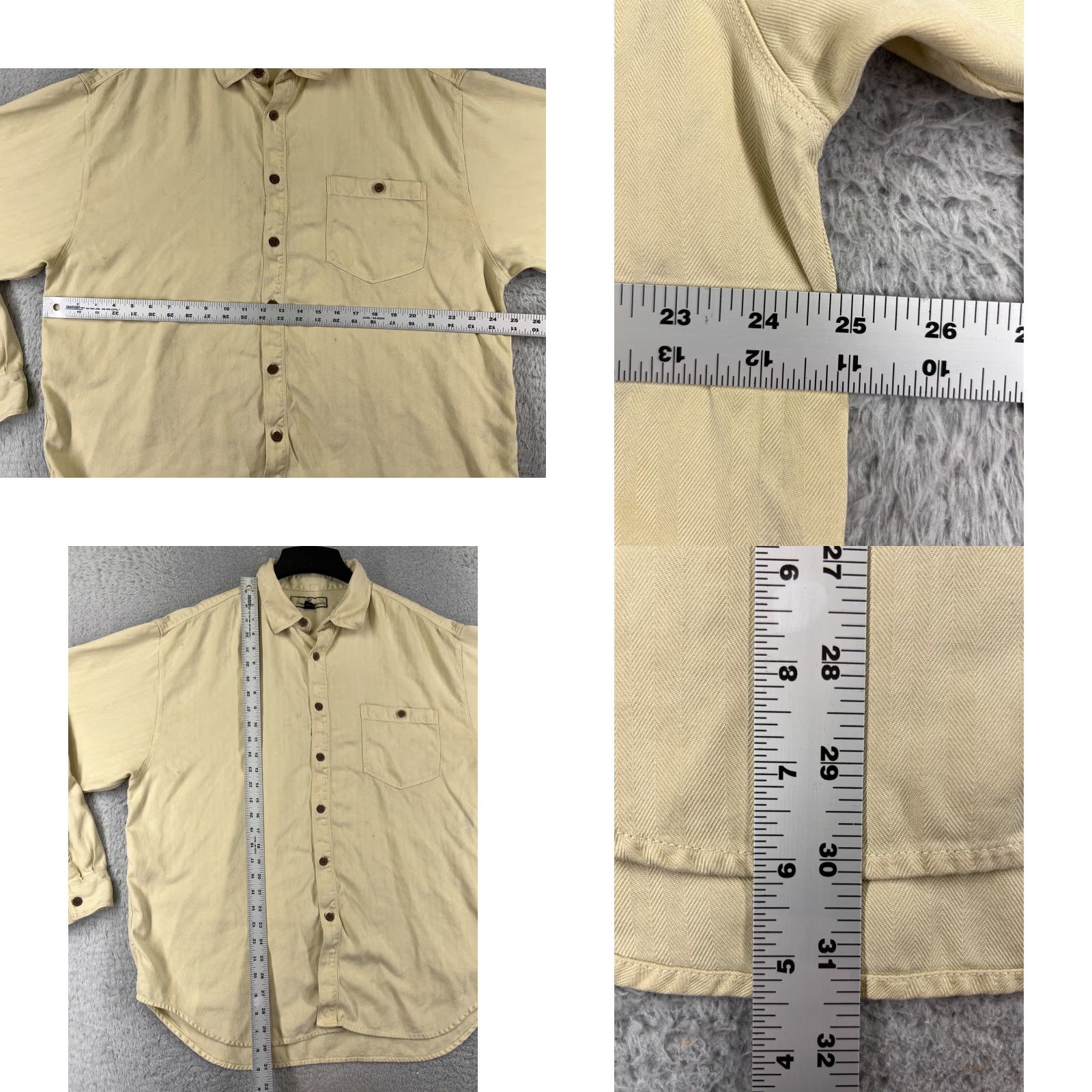 Tommy Bahama Tommy Bahama Shirt Men XL Yellow Long Sleeve Silk Herringbone Button-Up Comfortable Casual Hawaii Resort - Mens Size US XL / EU 56 / 4 - 8 Thumbnail