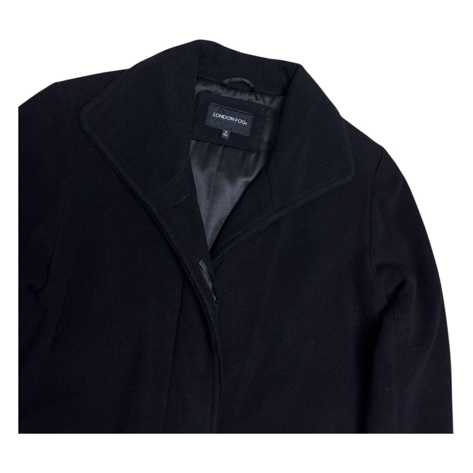 London Fog LONDON FOG Wool & Cashmere Business Winter Trench PeaCoat 10 Size L / US 10 / IT 46 - 6 Thumbnail