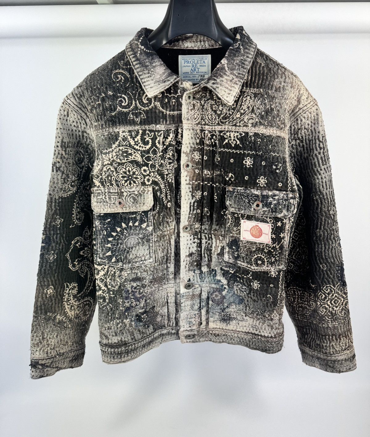 Proleta Re Art #783 1 of 1 BANDANA PRINT DENIM JACKET RRP $7,650 Size US M / EU 48-50 / 2 - 3 Thumbnail