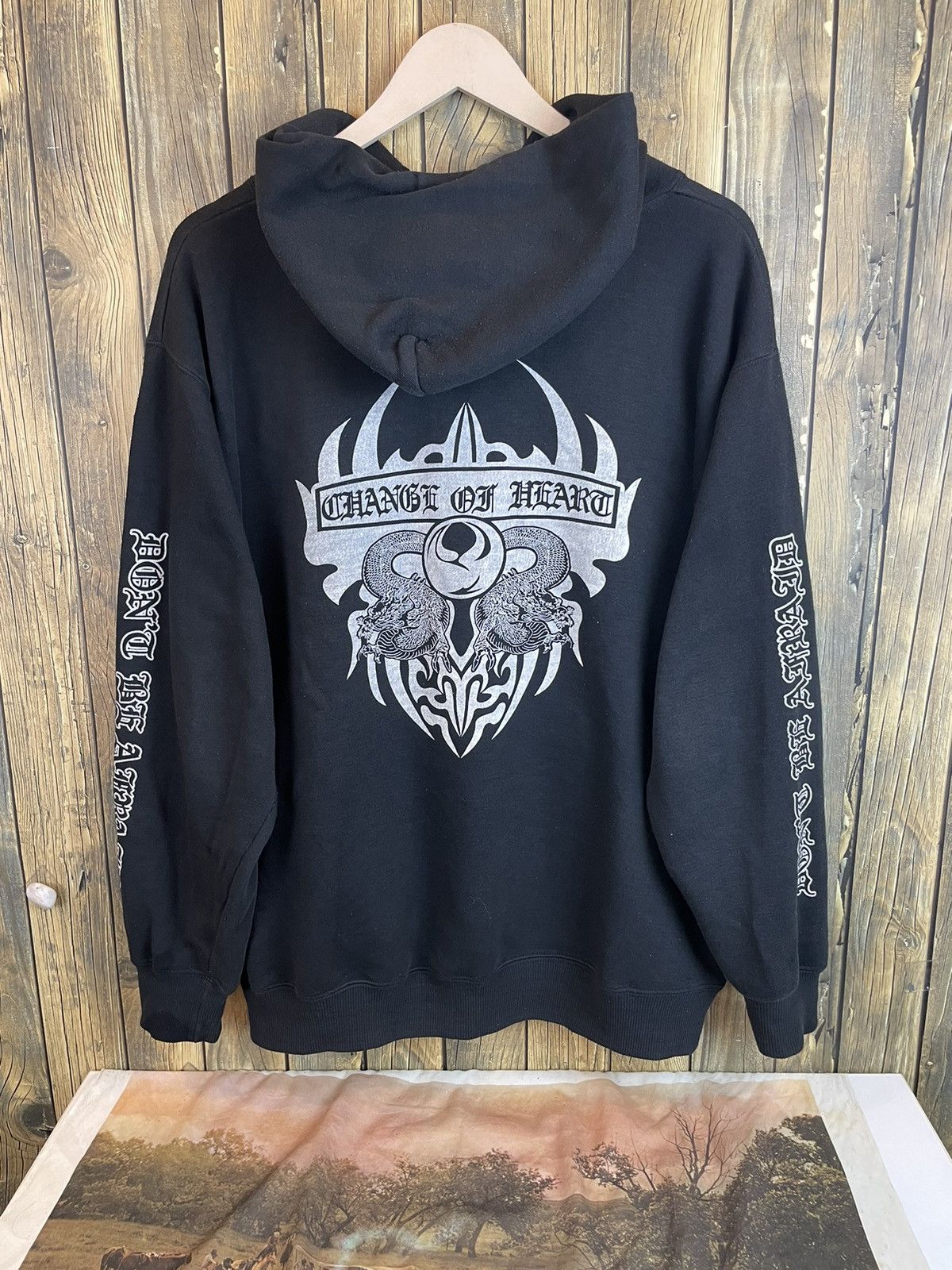 Dragonfly × Japanese Brand × Vintage VINTAGE DIG DEEP RELIGION DRAGON BIG LOGO HOODIE Size US L / EU 52-54 / 3 - 1 Thumbnail