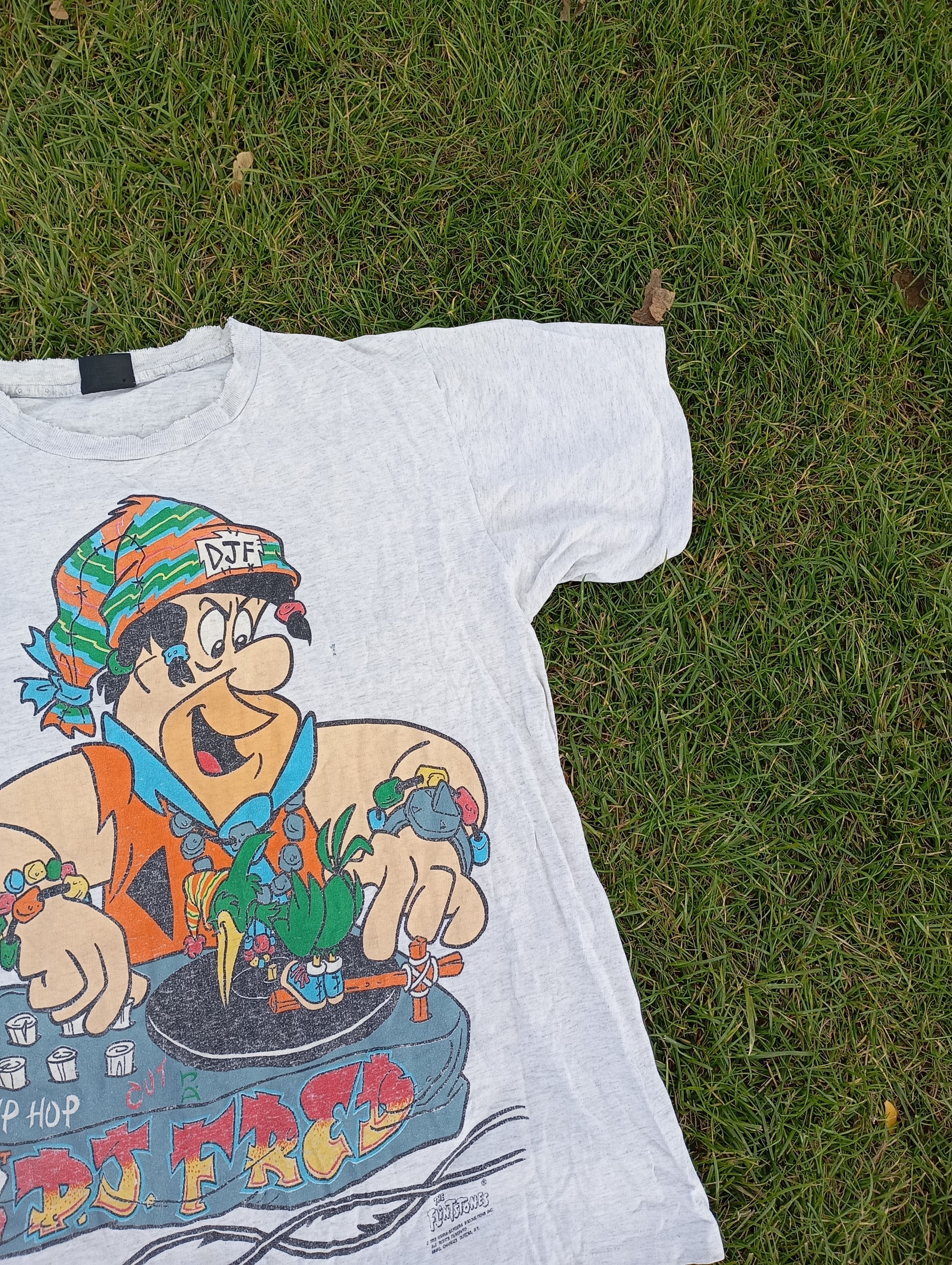 Cartoon Network × Vintage Vintage 90s The Flinstones Fred Bedrock Hip Hop Size US L / EU 52-54 / 3 - 3 Thumbnail