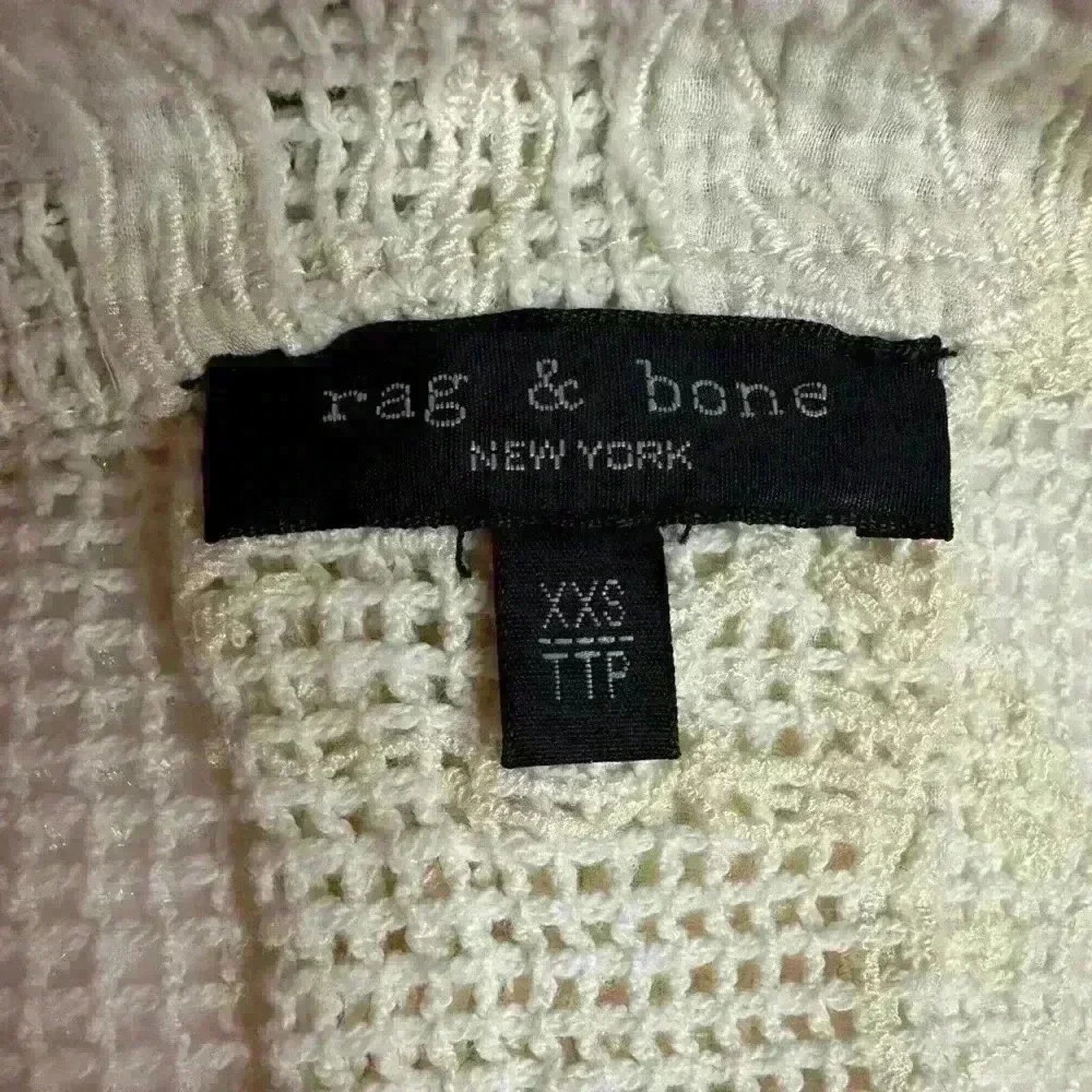 Rag & Bone RAG & BONE Mare Mesh Shirt Classic Fit Top Light Dove XXS Size XXS / US 00 / IT 34 - 11 Thumbnail
