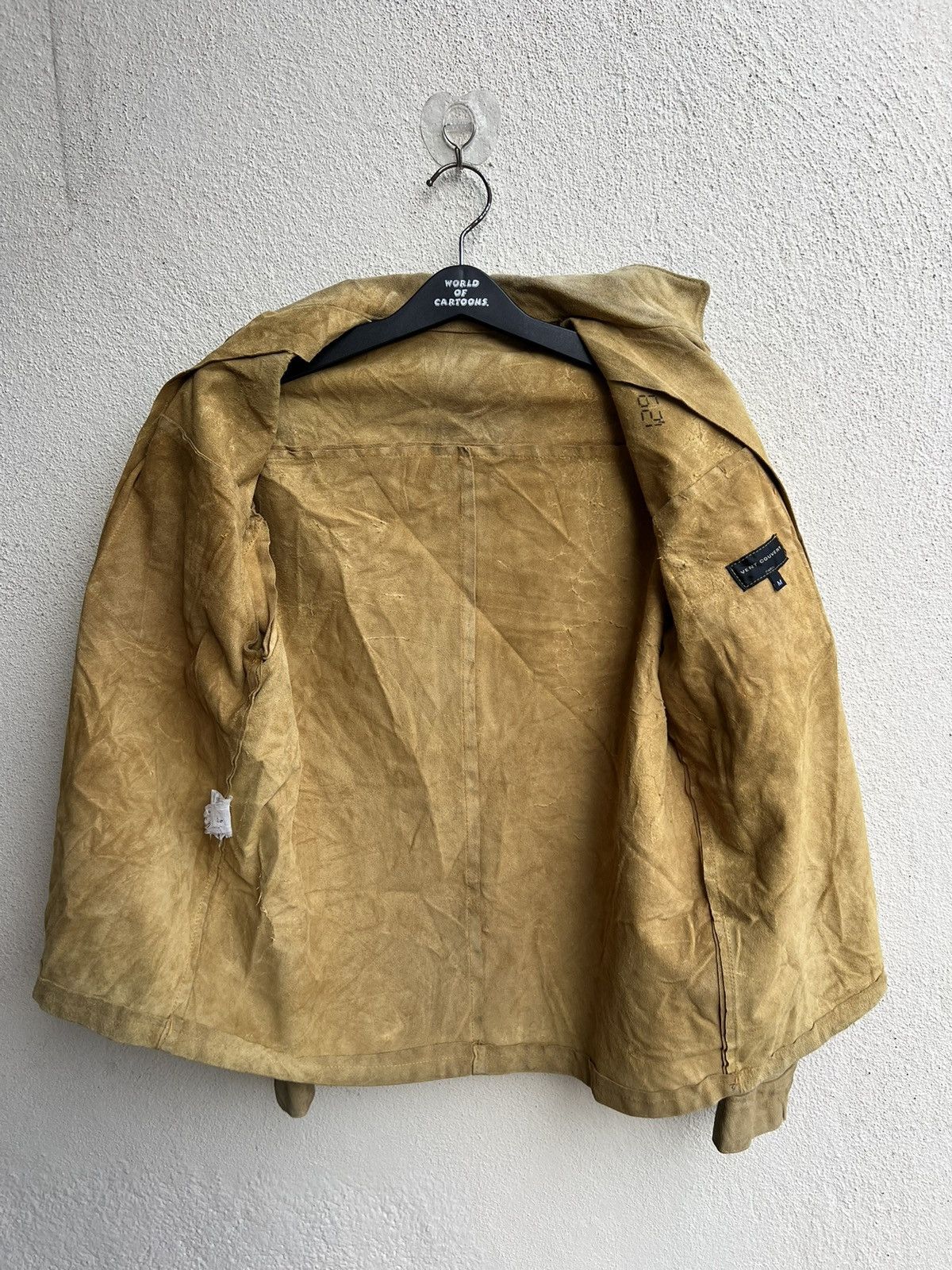 Leather RARE! Vintage Vent Couvert Paris Patina Suede Leather Shirt Size US M / EU 48-50 / 2 - 21 Thumbnail