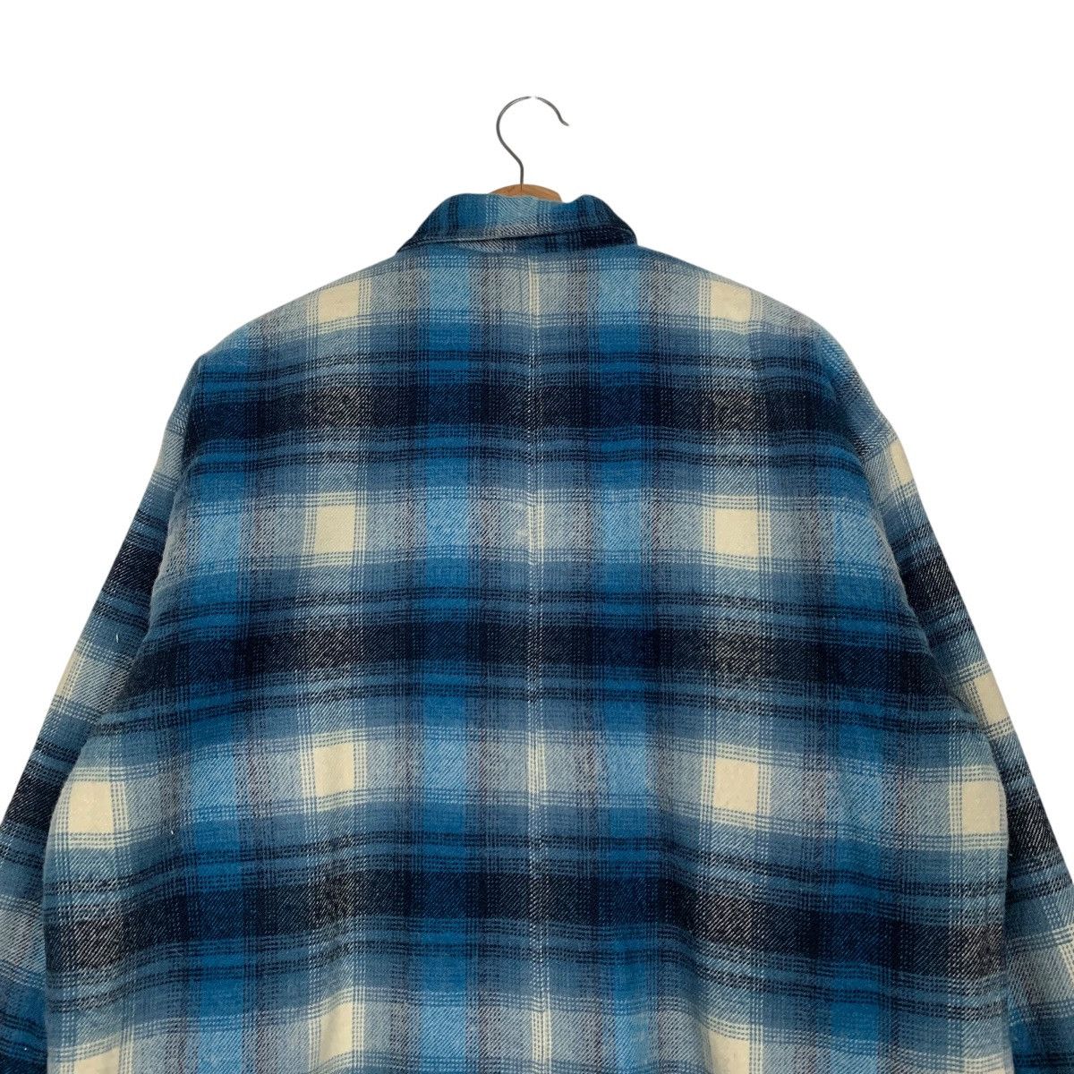 Flannel Vintage 90s AXMAN'S Shadow Plaid Fleece Flannel #2701-C121 Size US L / EU 52-54 / 3 - 8 Thumbnail