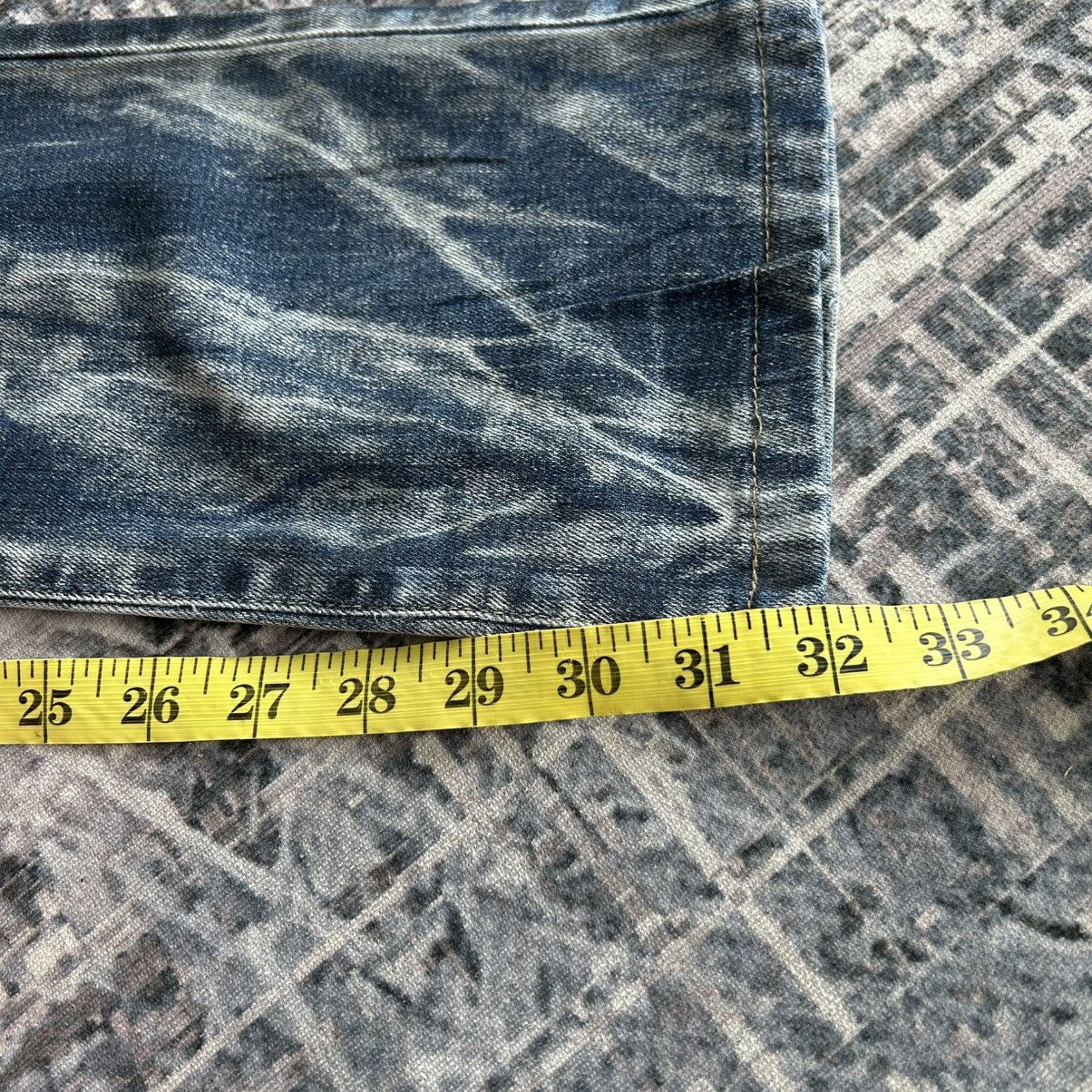 If Six Was Nine Rockstar Tornado Mart Acid Wash Jeans Size US 31 - 20 Thumbnail