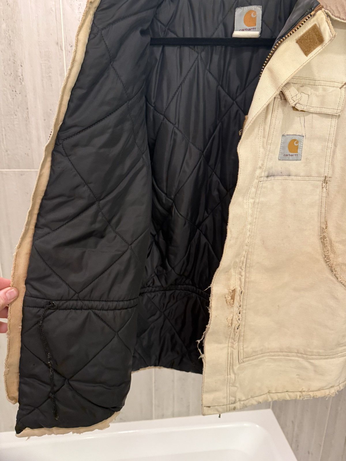 Carhartt Rare-Vintage Carhartt Detroit Jacket – Faded Sandstone Duck Size US L / EU 52-54 / 3 - 5 Thumbnail