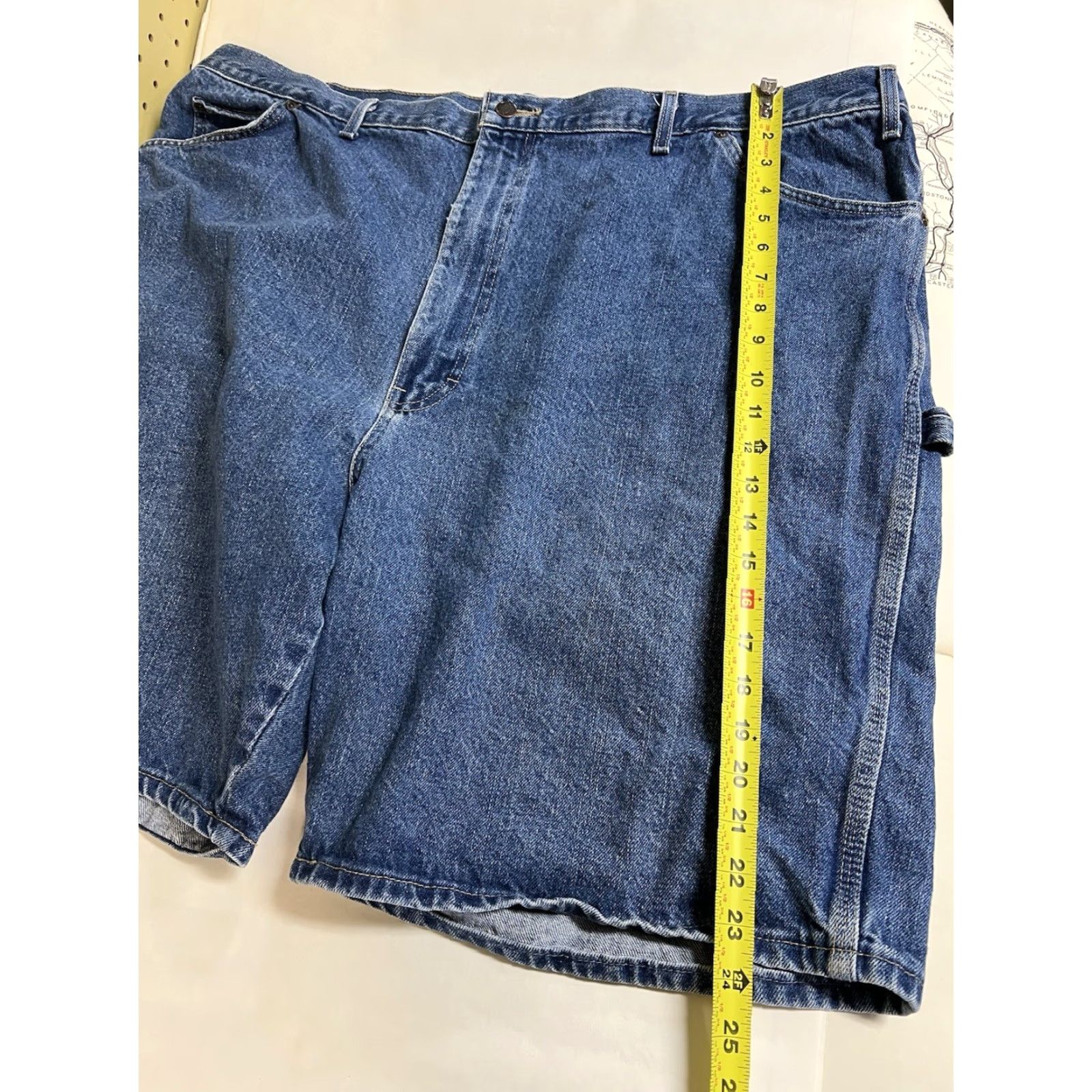 Dickies Dickies Mens Carpenter Jean Shorts Blue Denim Cotton Casual Workwear Utility Shorts Size US 32 / EU 48 - 8 Thumbnail