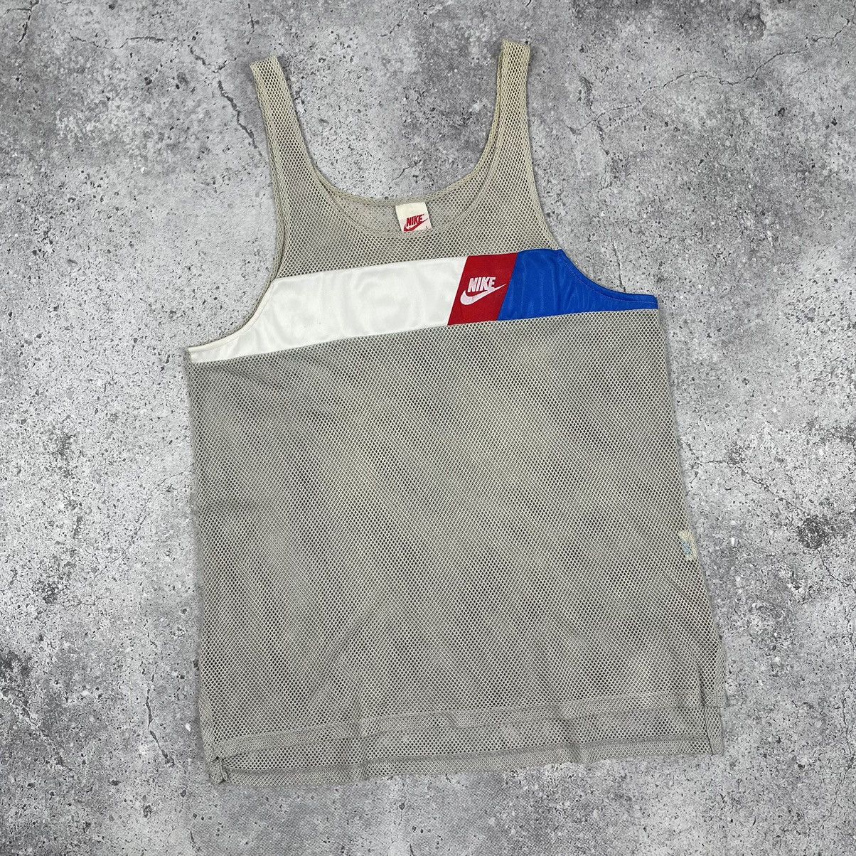 Nike × Vintage Vintage 80s Nike Mesh Tank Top Tee Size US L / EU 52-54 / 3 - 2 Thumbnail