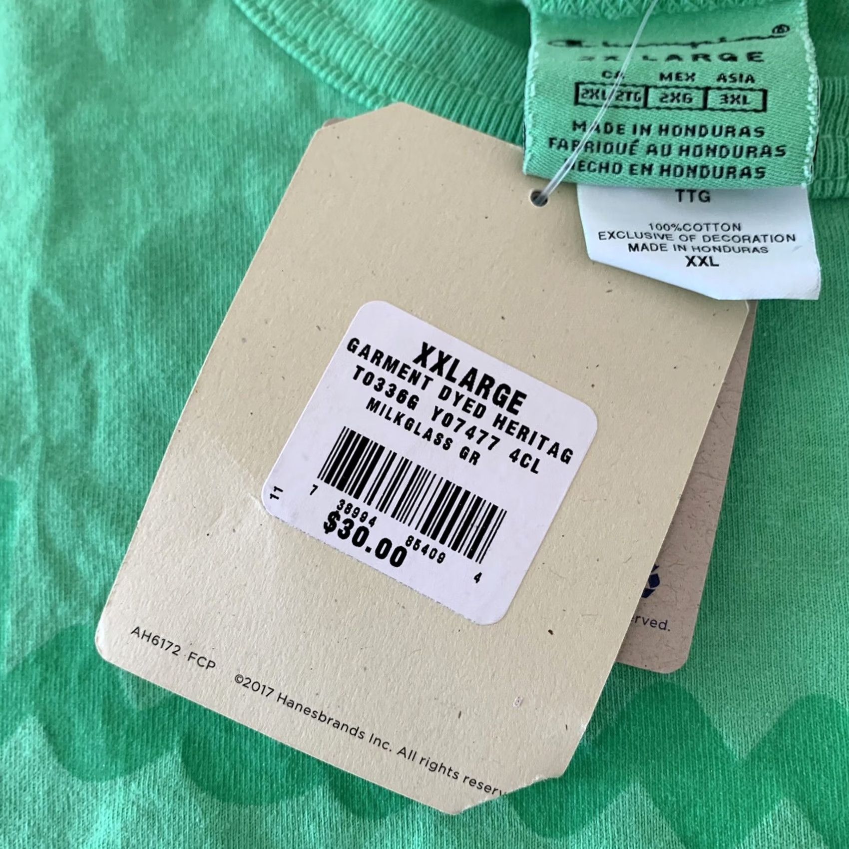 Champion Champion Pigment Dyed Heritage Spell Out Men's T Shirt Green 2XL Size US XXL / EU 58 / 5 - 6 Thumbnail