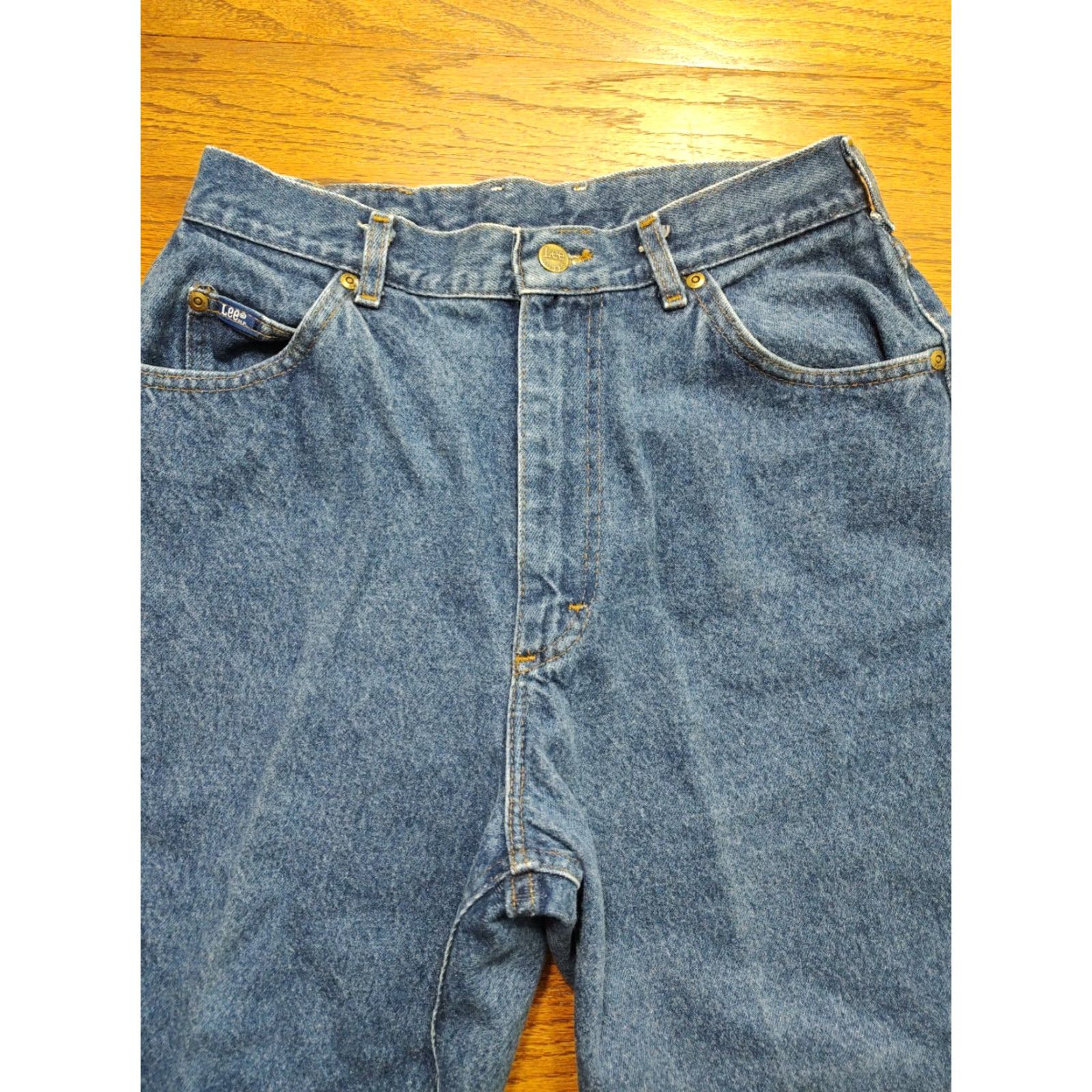 Lee VINTAGE Lee Jeans Blue Denim 26x27 High Rise Mom Tapered 80s 90s USA Womens Size 26" / US 2 / IT 38 - 4 Thumbnail