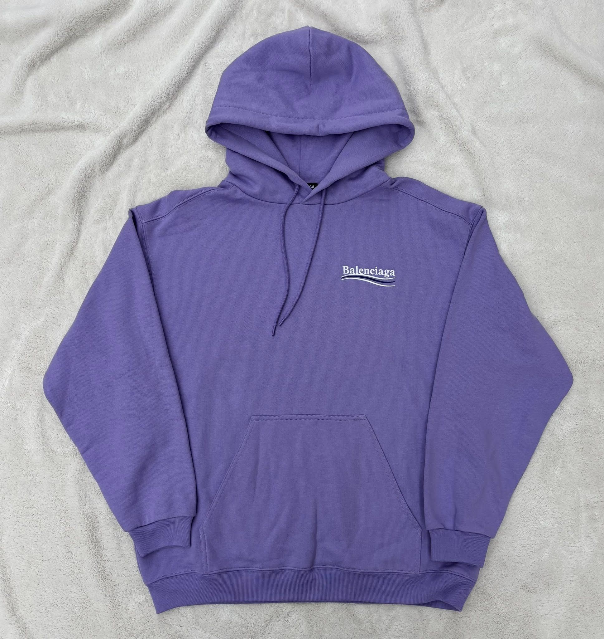 Balenciaga Balenciaga Purple Embroidered Political Campaign Hoodie Size US XL / EU 56 / 4 - 2 Thumbnail