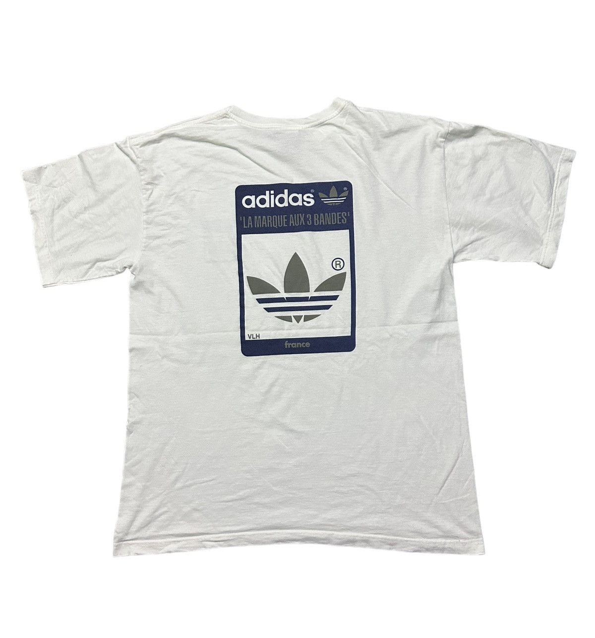Vintage Vintage 90s Adidas France big logo tee Size US L / EU 52-54 / 3 - 1 Thumbnail