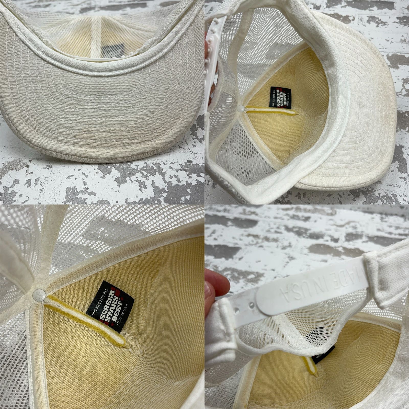 Vintage VINTAGE John Deere Trucker Hat Cap Snap Back Men One Size White Cotton Twill Adjustable 80s 90s USA Farm Logo Outdoors advertising Size ONE SIZE - 8 Thumbnail