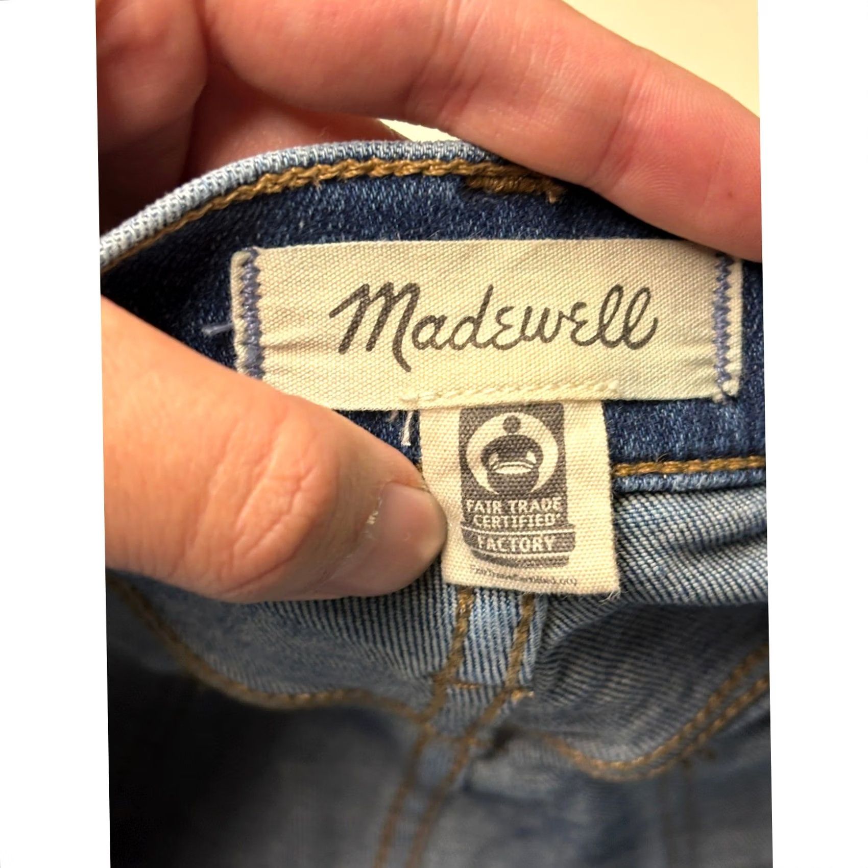 Madewell VINTAGE MADEWELL Cali Demi-Boot Jeans Blue Raw Hem Organic Cotton 31T W34 L28 NB088 Size 34" / US 12 / IT 48 - 5 Thumbnail
