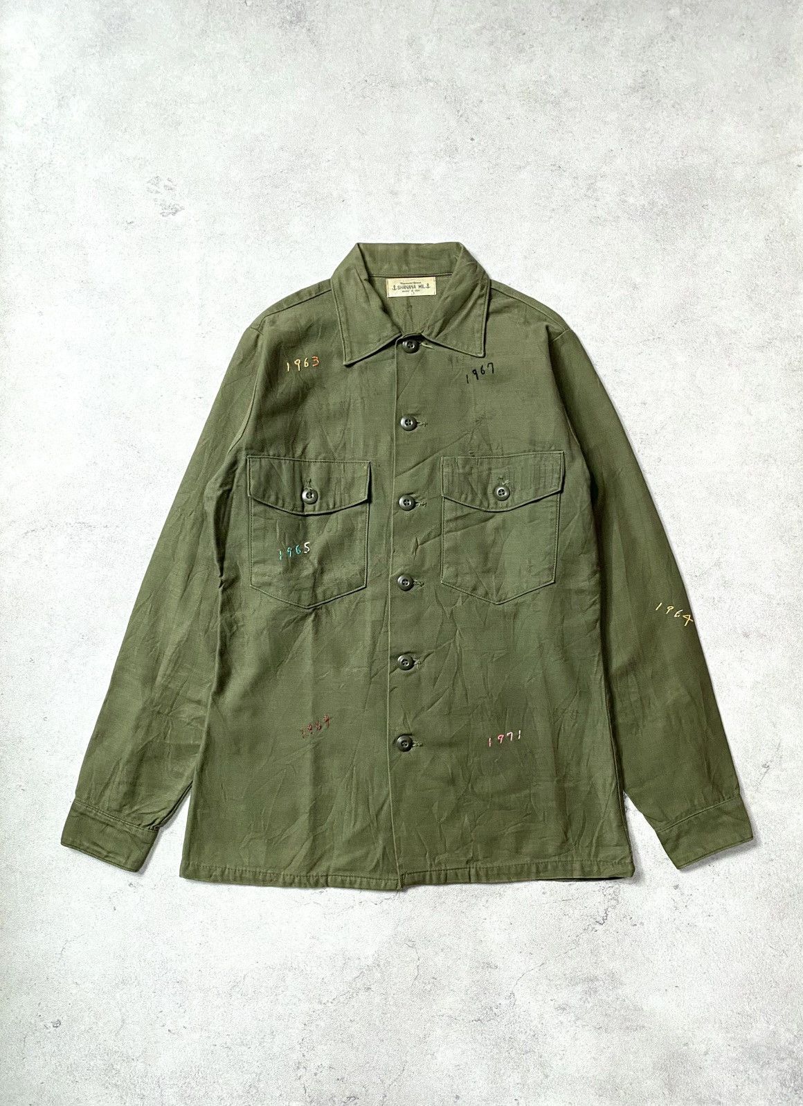 Japanese Brand Shanana Mil Military Utility Embroidery Shirts Size US M / EU 48-50 / 2 - 1 Thumbnail