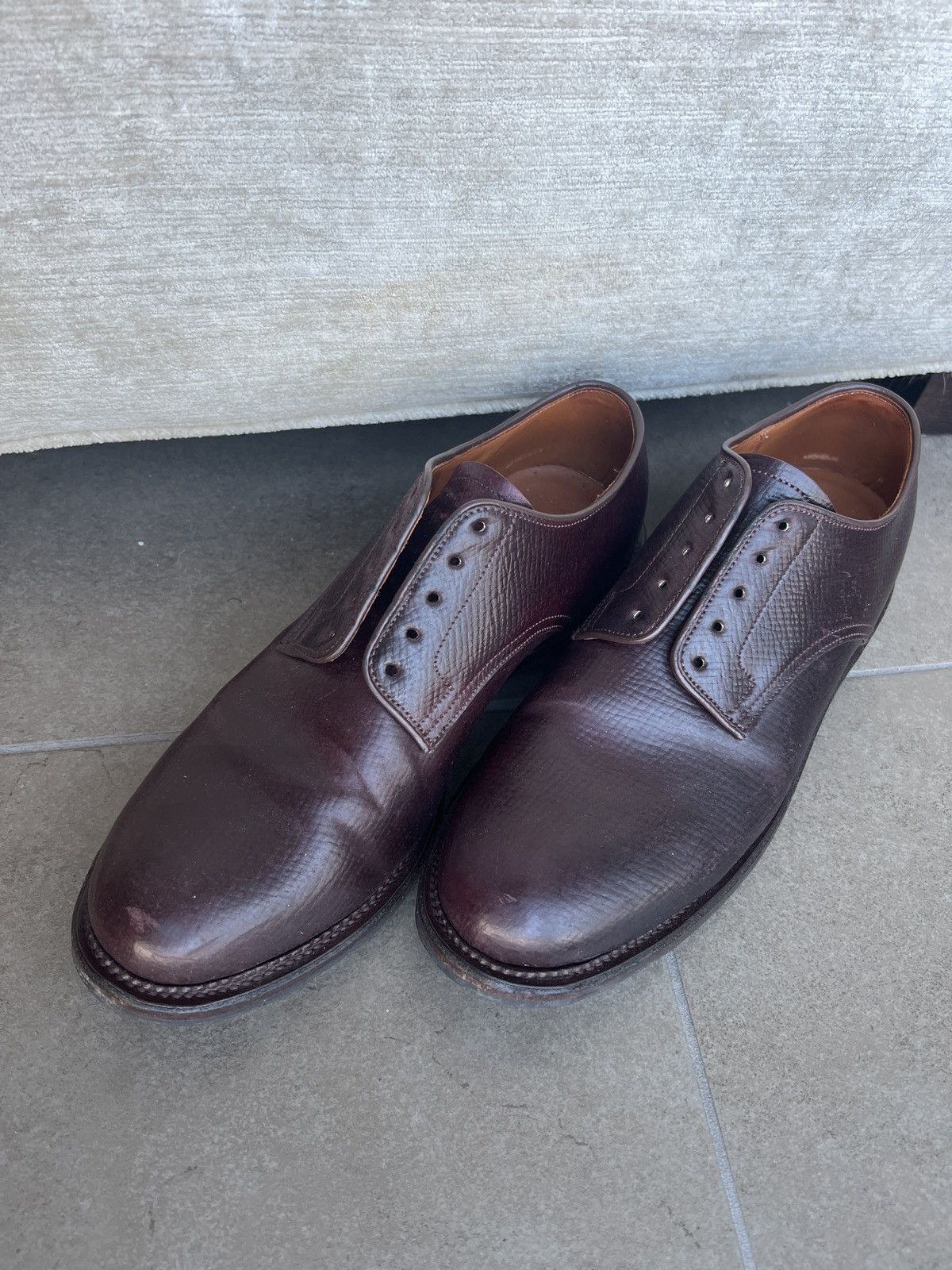 Viberg Viberg Rockland Blucher - Color 8 Boxboard Shell Cordovan Size US 8 / EU 41 - 2 Thumbnail