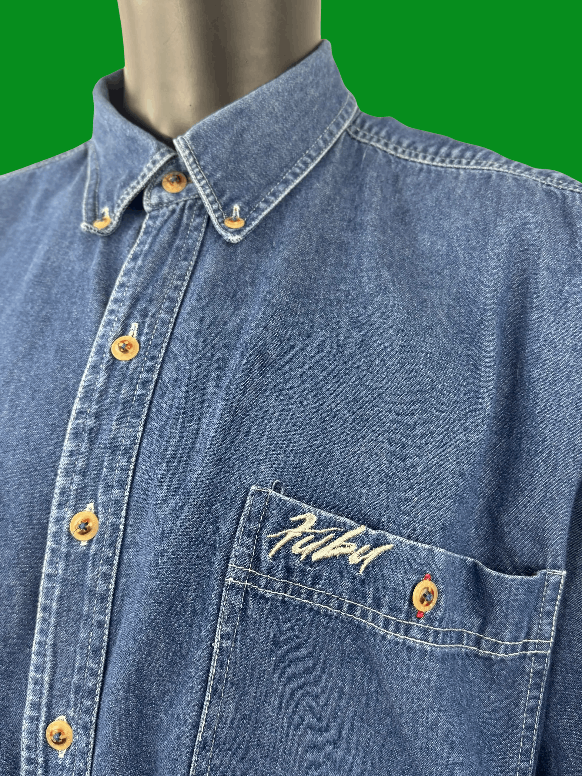 Fubu VTG FUBU “The Collection Jeans Wear” Denim Button-Up Shirt Size US XXL / EU 58 / 5 - 5 Thumbnail
