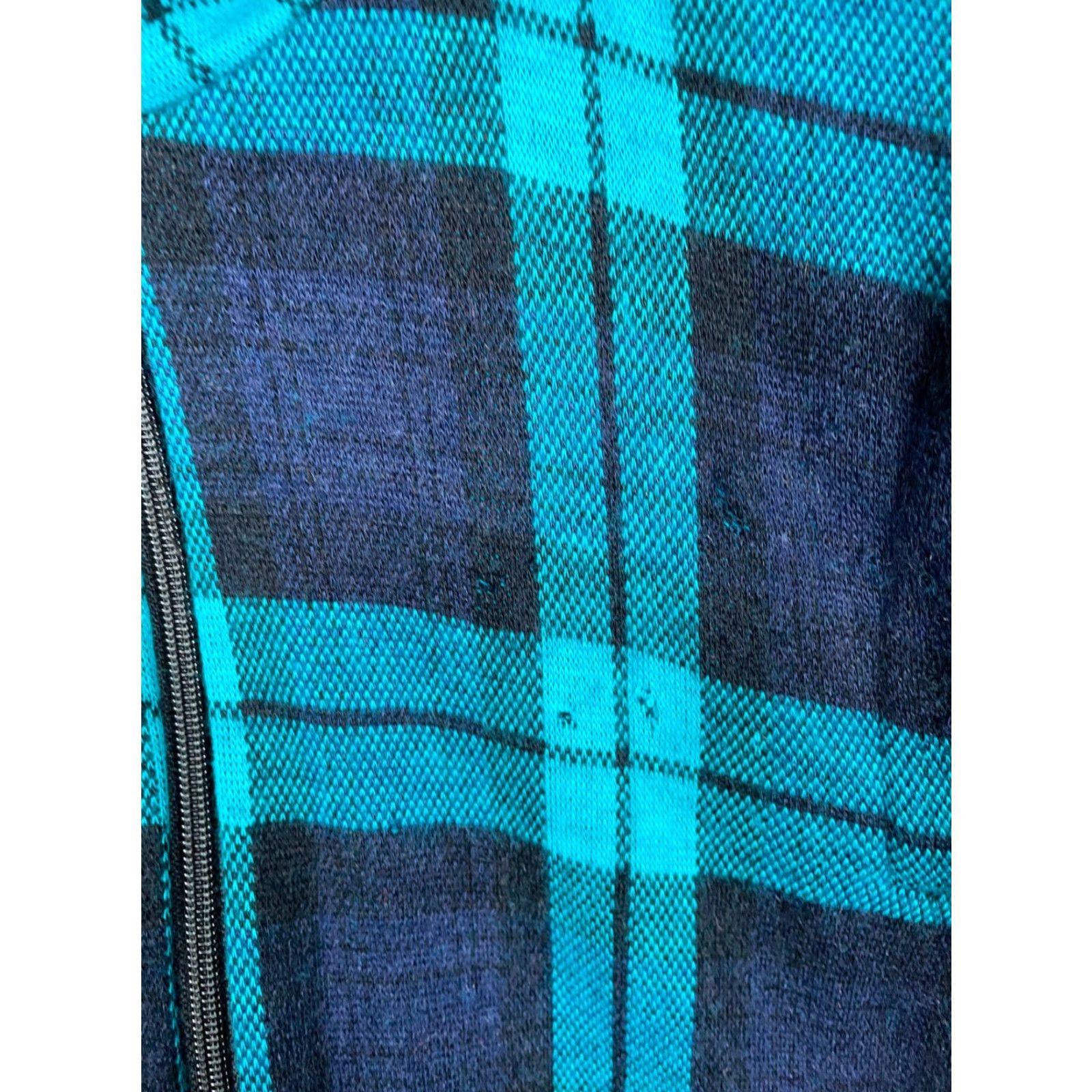 Vintage VINTAGE 80s Men's Full-Zip Cardigan Sweater Adults Small Plaid Knit Lightweight Made in USA Size US S / EU 44-46 / 1 - 5 Thumbnail