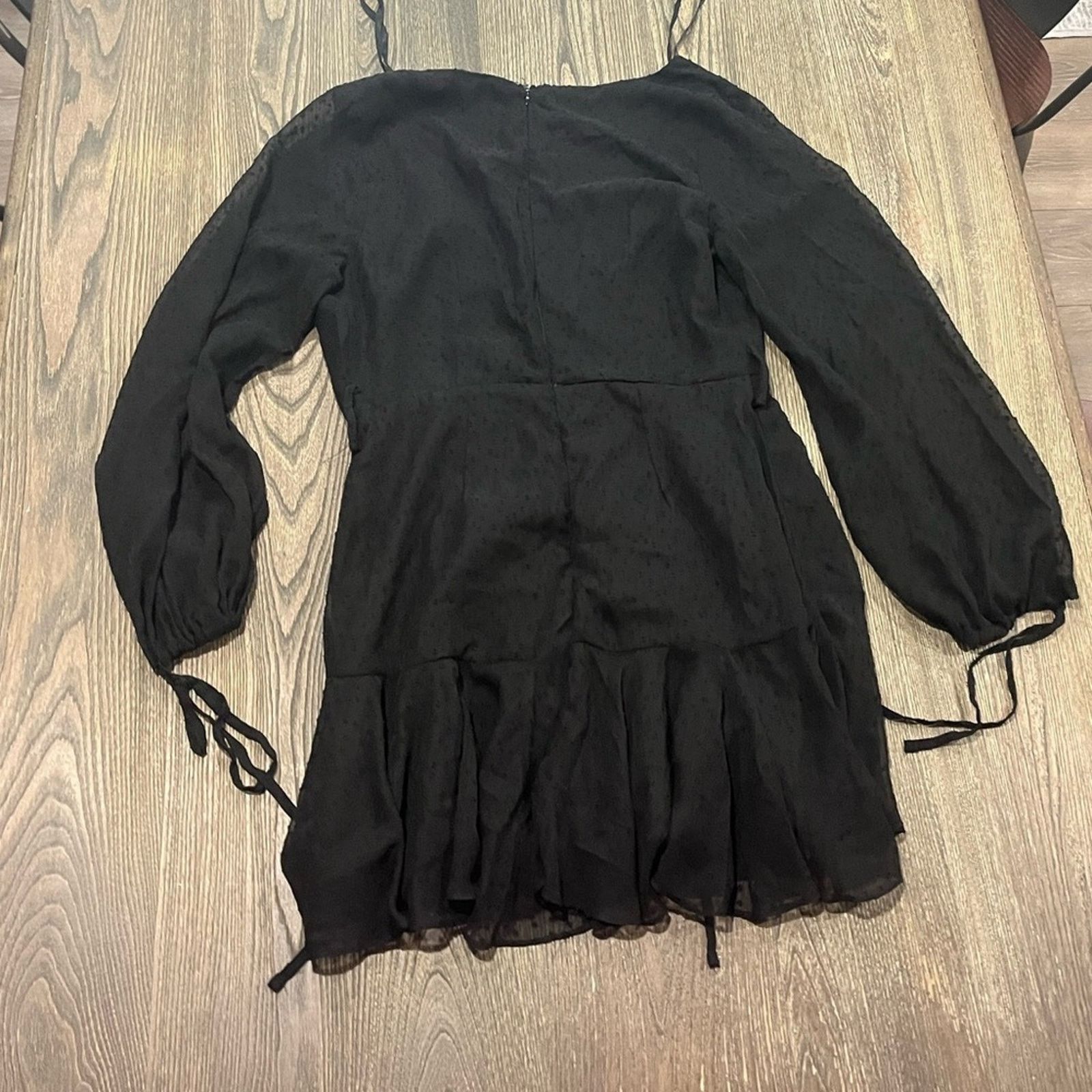 Vintage Selfie Leslie Mini Ruffle Wrap Dress V-Neck Size L Size L / US 10 / IT 46 - 6 Thumbnail