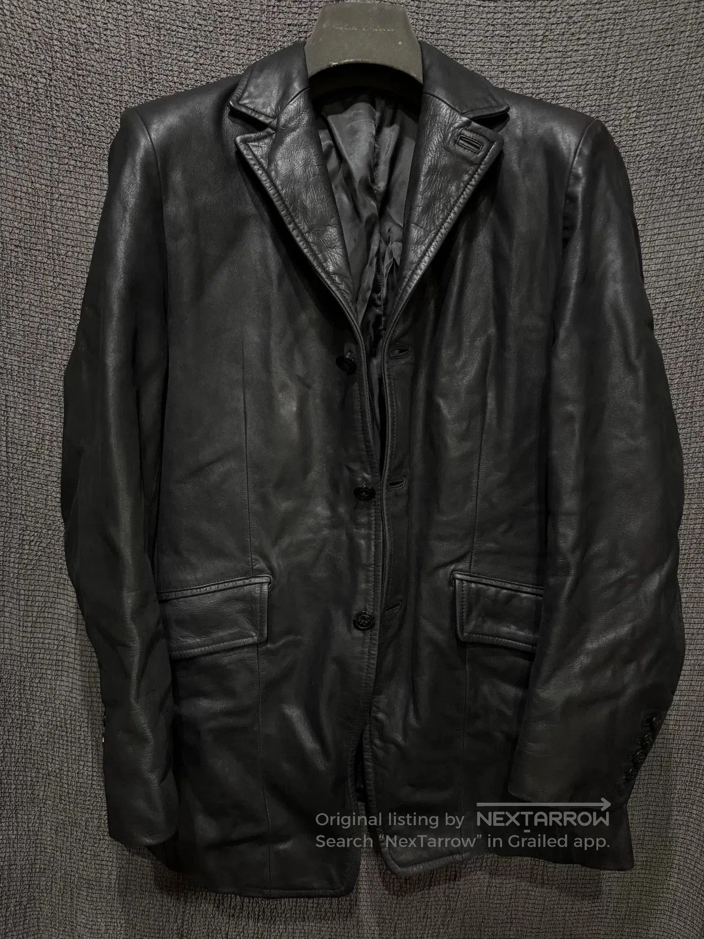 Julius black leather suit coat with vampire style. Size US M / EU 48-50 / 2 - 3 Thumbnail