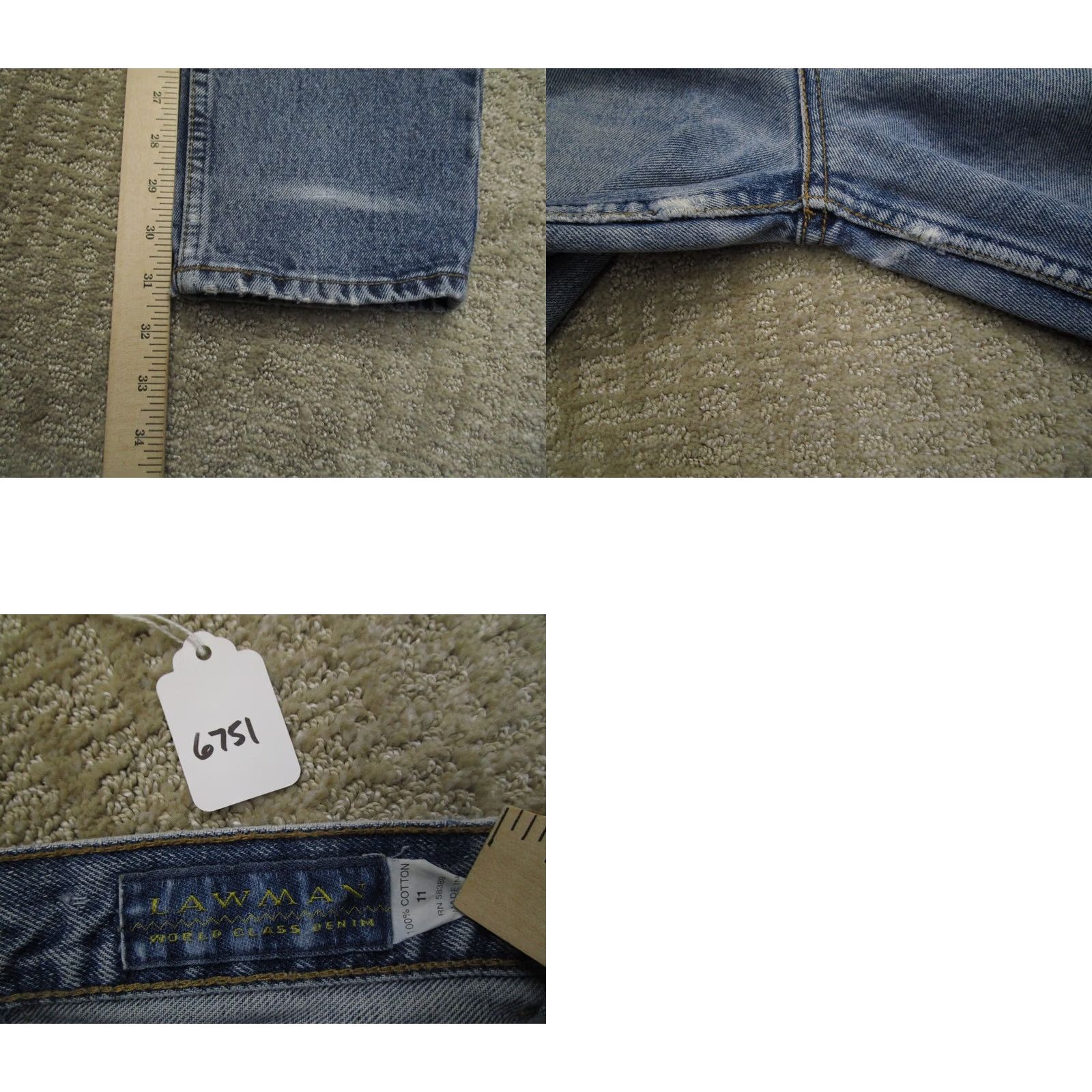 Vintage VINTAGE Lawman Jeans Women 28x30 Blue High Rise Western Mom Pants 90s Cowboy Retro Light Wash Jeans Womens Size 28" / US 6 / IT 42 - 8 Thumbnail