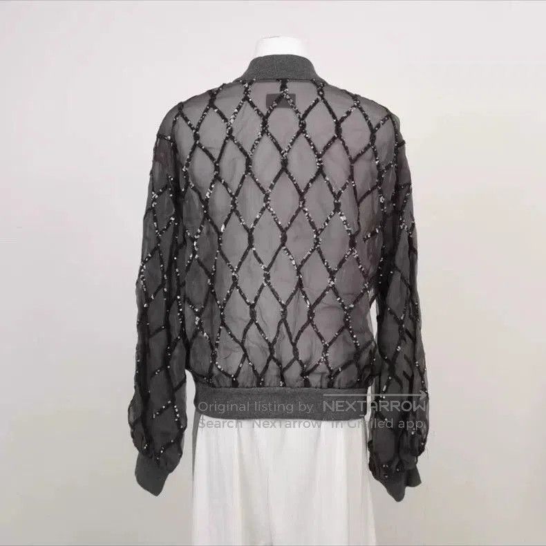 Brunello Cucinelli Brunello Cucinelli Beaded Jacket. Size US XS / EU 42 / 0 - 2 Thumbnail