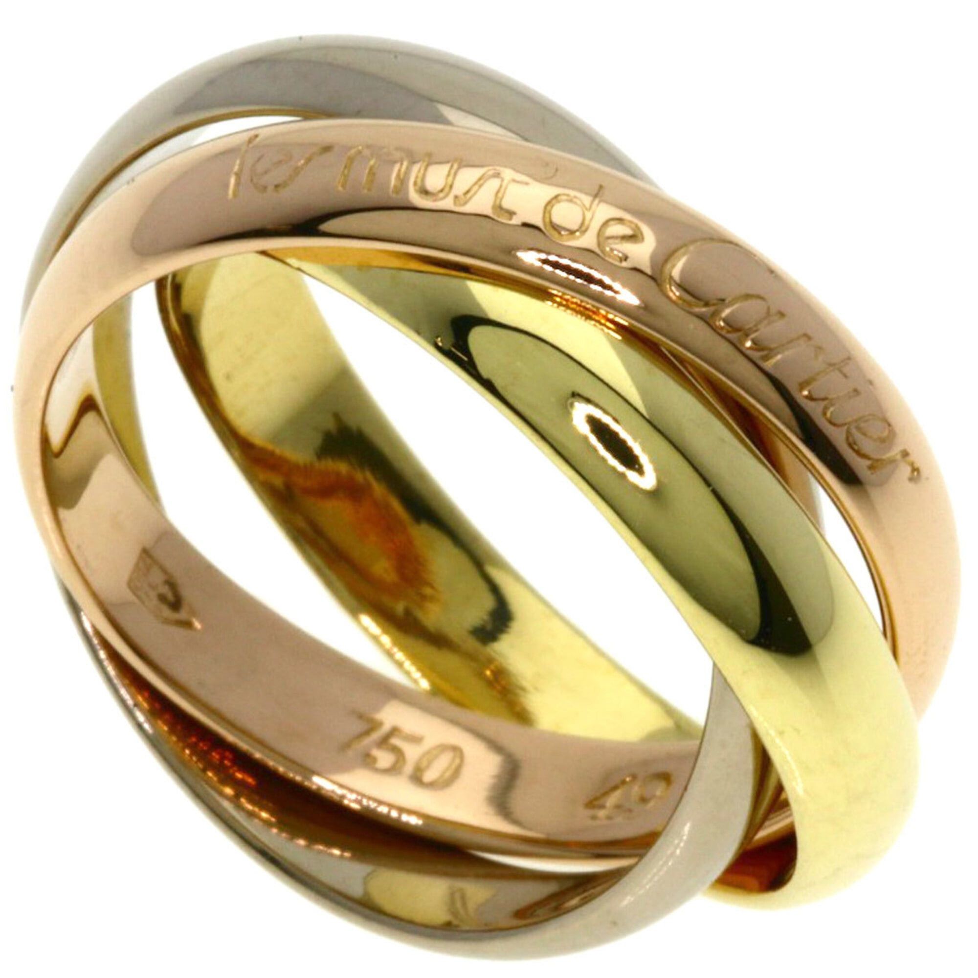 Cartier Cartier Trinity #49 Ring - 18K Yellow Gold/18K White Pink Gold Women's CARTIER Size ONE SIZE - 1 Thumbnail