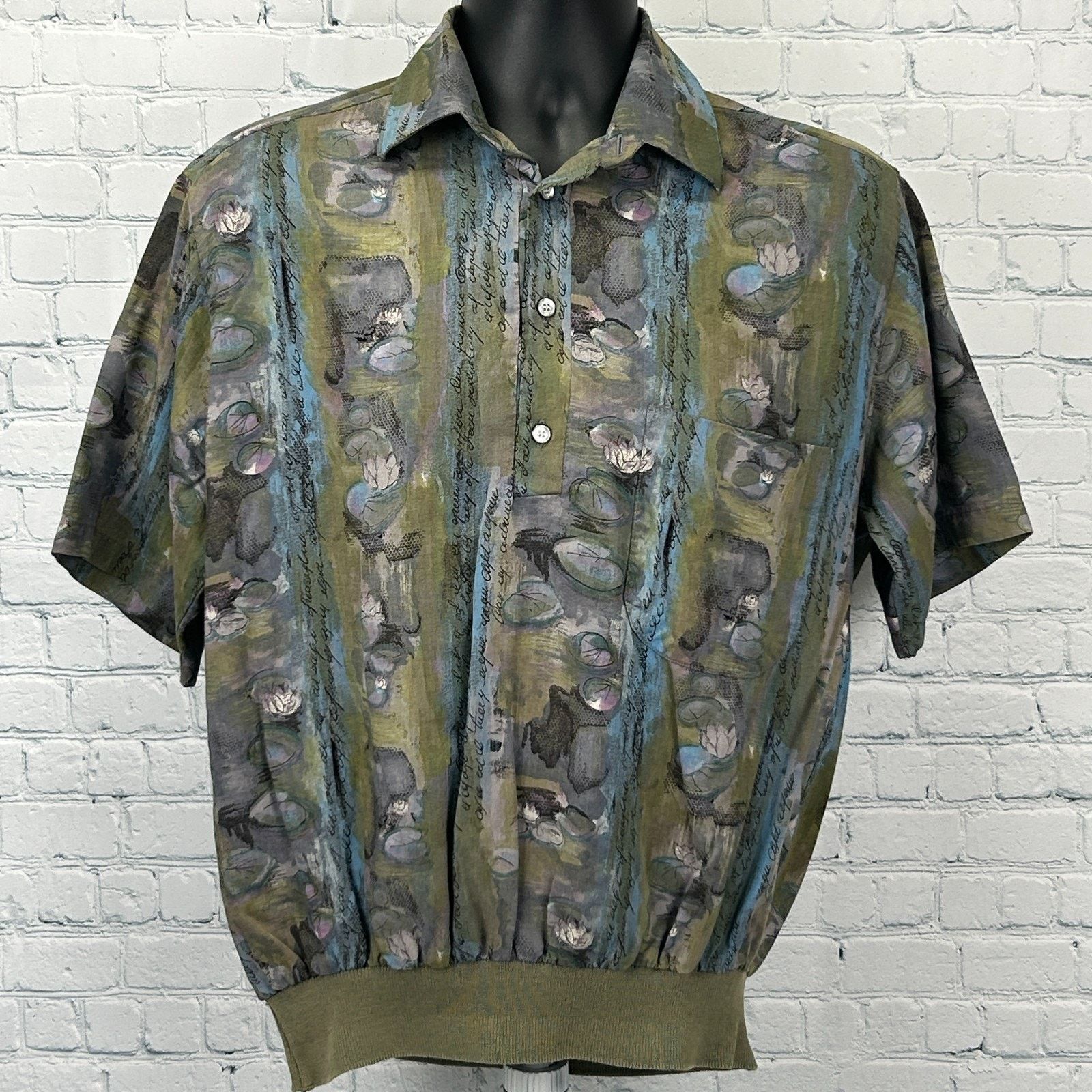 Vintage Vintage 70s D'Avila Polo Shirt Beige AOP Disco USA M Medium Size US M / EU 48-50 / 2 - 1 Thumbnail