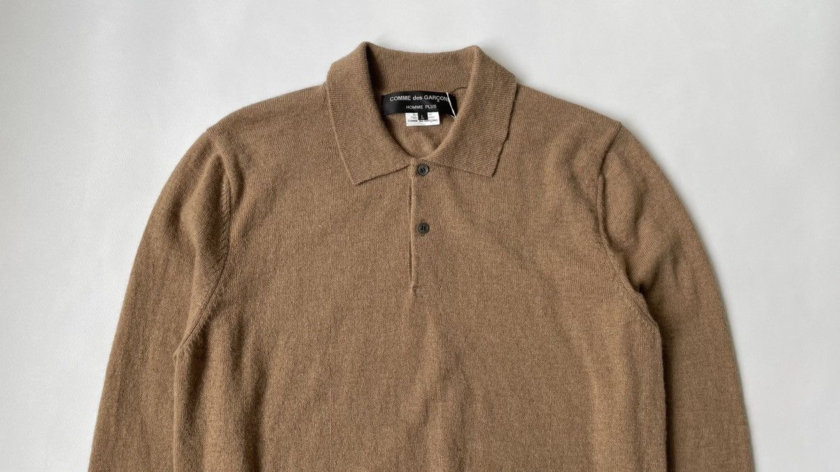 Comme des Garcons A/W 04 Camel Wool Polo Sweater Size US M / EU 48-50 / 2 - 2 Thumbnail