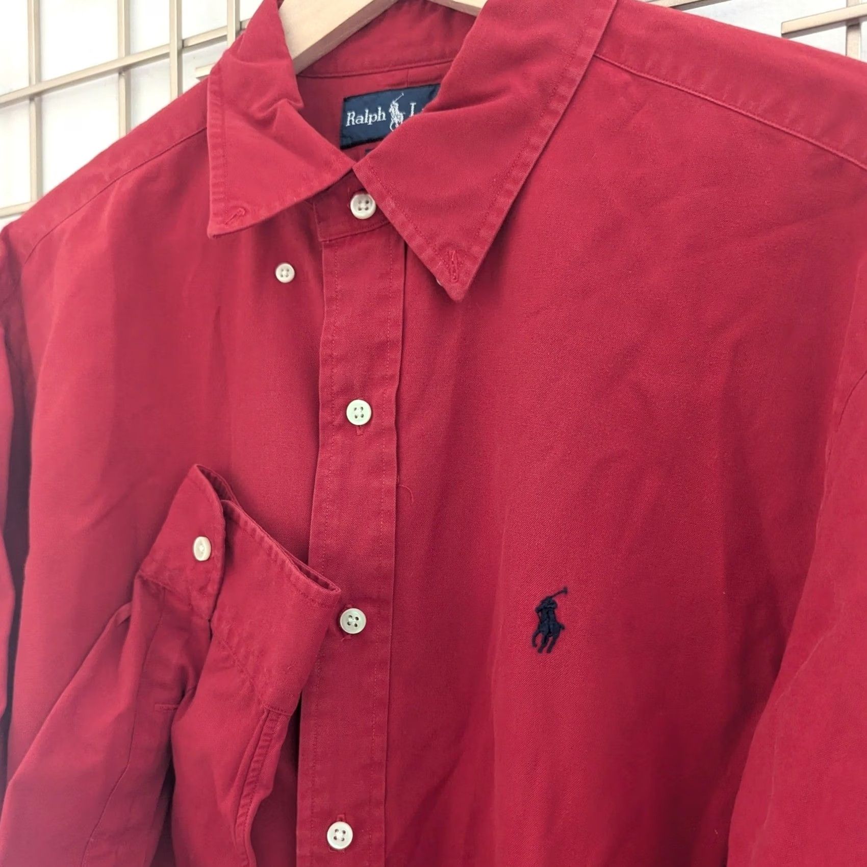 Ralph Lauren Ralph Lauren Classic Red Button Down Long Sleeve Shirt XL Navy Pony Size US XL / EU 56 / 4 - 2 Thumbnail