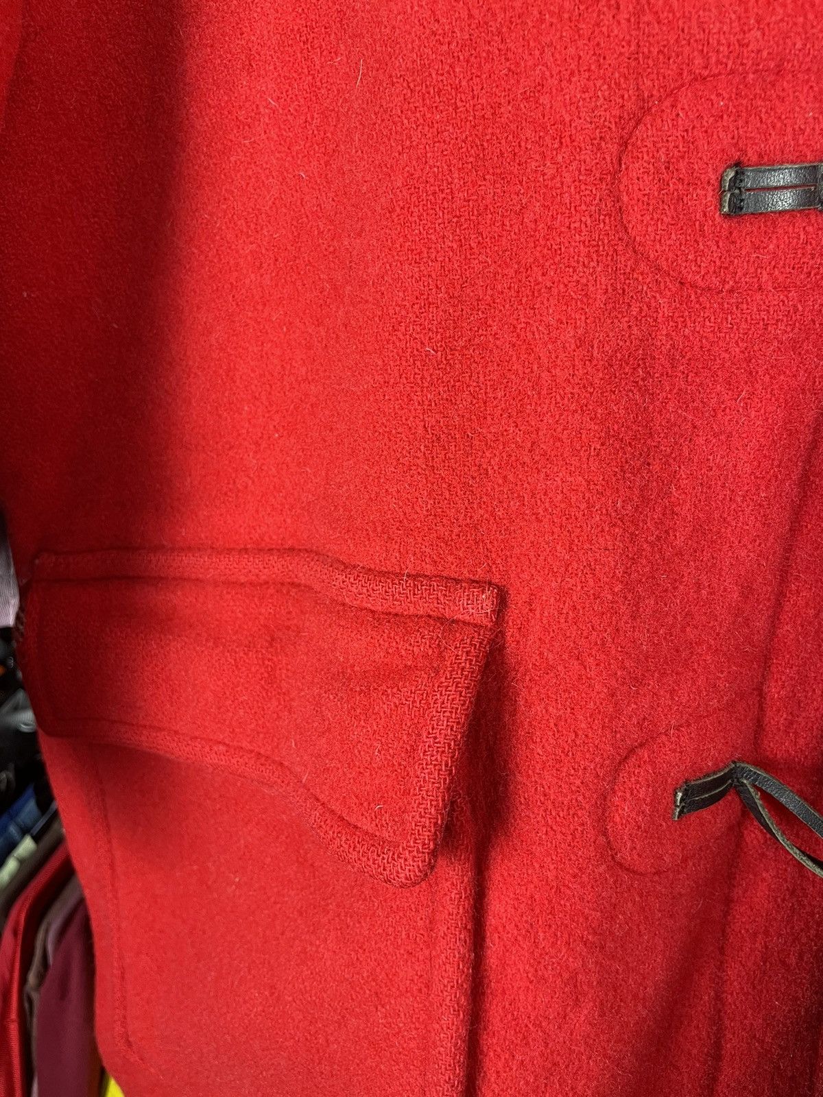 Burberry × Designer × Vintage Burberry Red Duffle coat wool fashion vintage 90s Size L / US 10 / IT 46 - 10 Thumbnail