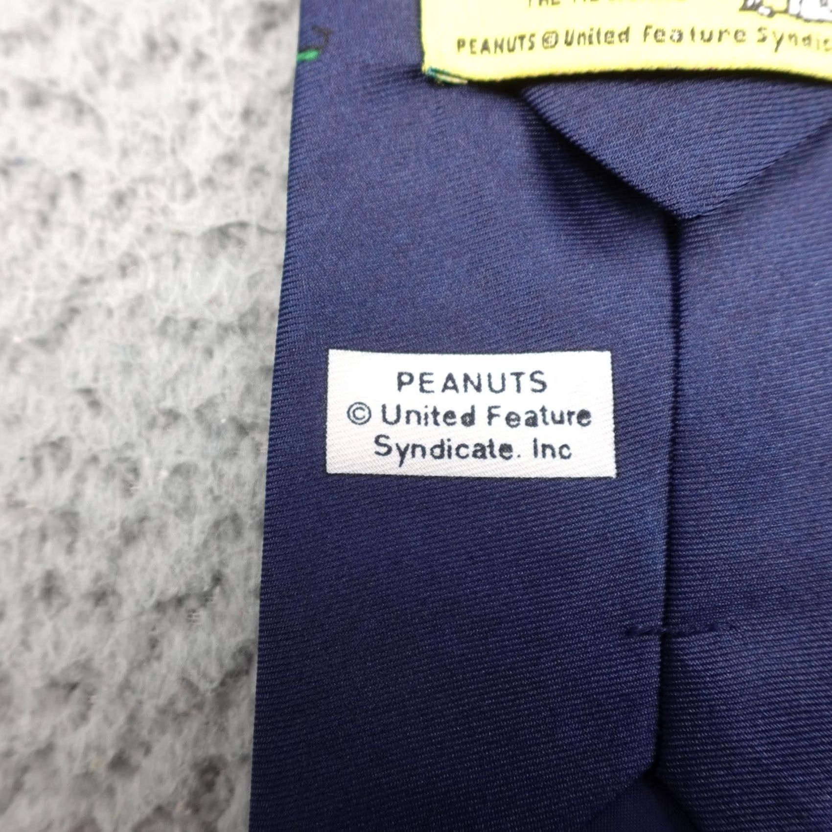 Peanuts VINTAGE Peanuts Snoopy Tie Mens One Size Navy Golf Charlie Brown Novelty 90s Size ONE SIZE - 3 Thumbnail
