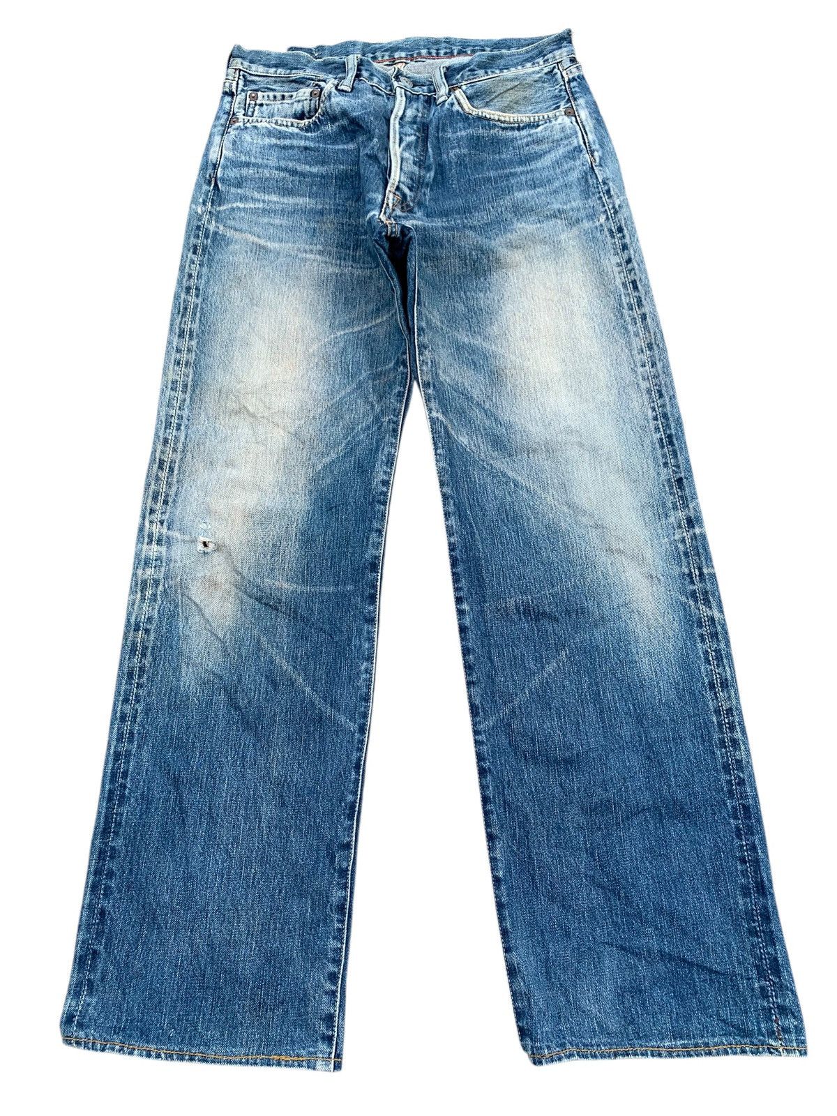 Kapital VINTAGE 45RPM SELVEDGE BUTTON FLY JAPANESE DISTRESSED DENIM Size US 31 - 4 Thumbnail