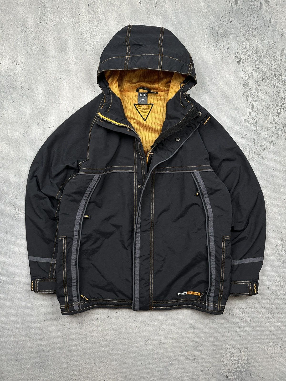 OAKLEY software archive 90s シェルジャケット Oakley Software Contrast Panel Hooded Jacket (90s) – VILIS