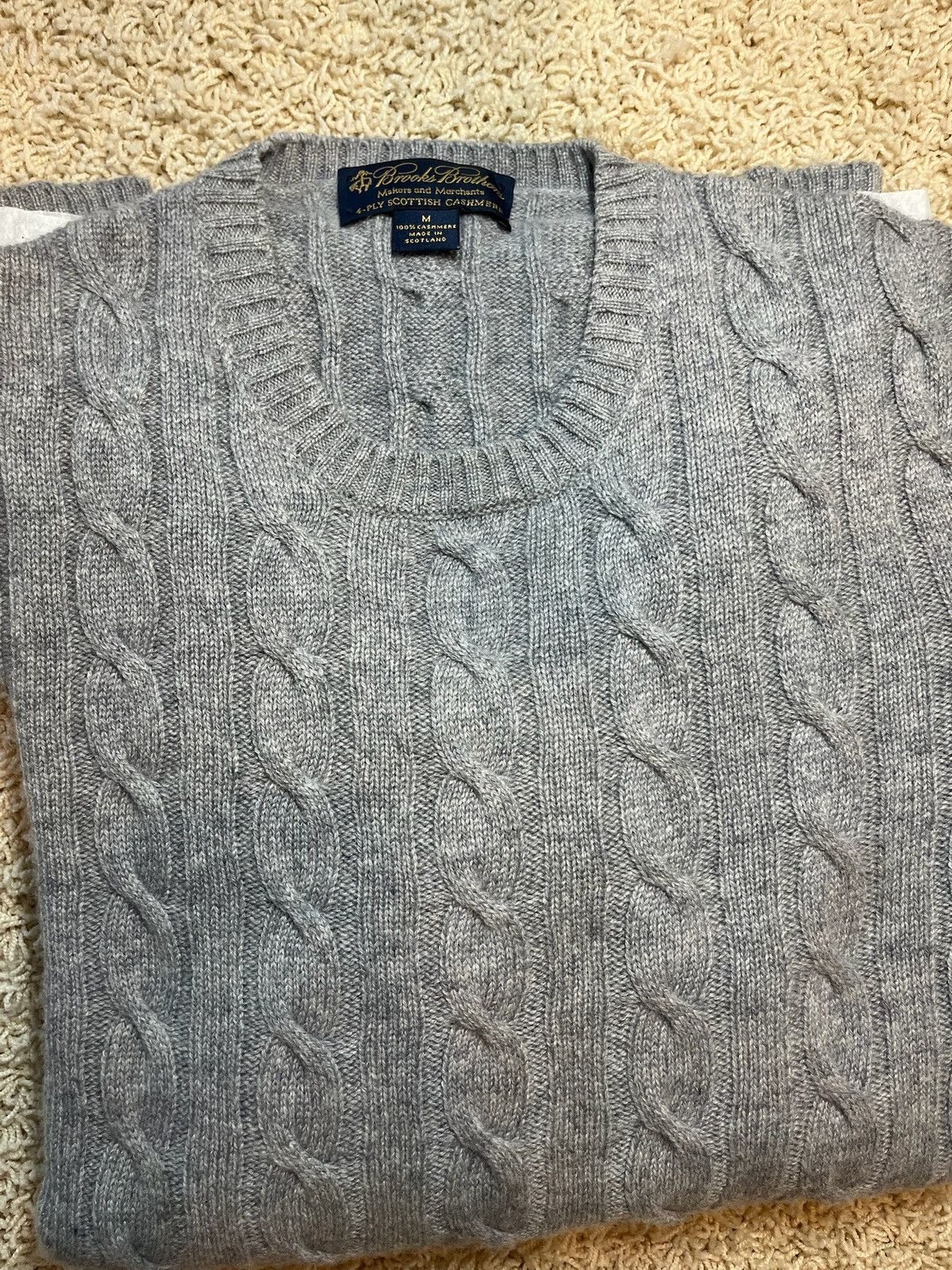 Brooks Brothers Cable Knit Sweater Size US M / EU 48-50 / 2 - 2 Thumbnail