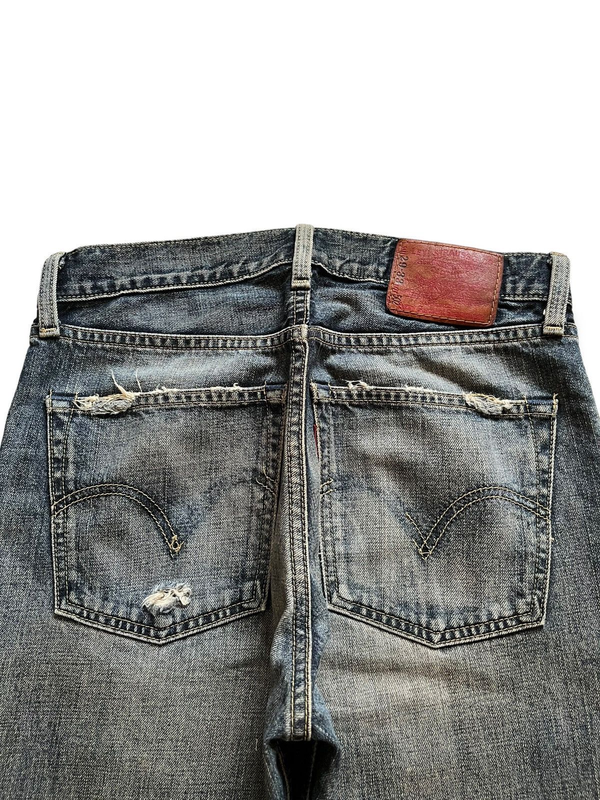 Levi's × Levi's Vintage Clothing Vintage 90s Levis 502 Distressed Mud Wash Loose Jeans Size US 29 - 8 Thumbnail