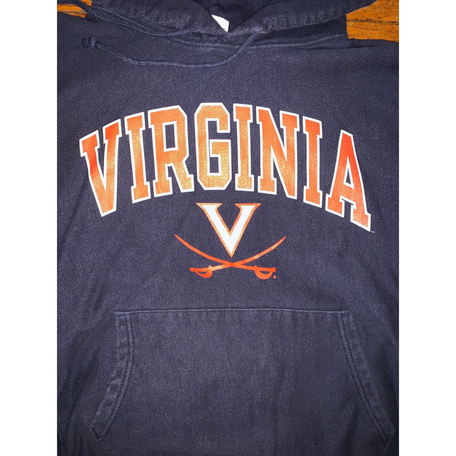 Champion × Other × Vintage Vtg Champion Reverse Weave UVA Virginia Hoodie Large Navy Size US L / EU 52-54 / 3 - 3 Thumbnail