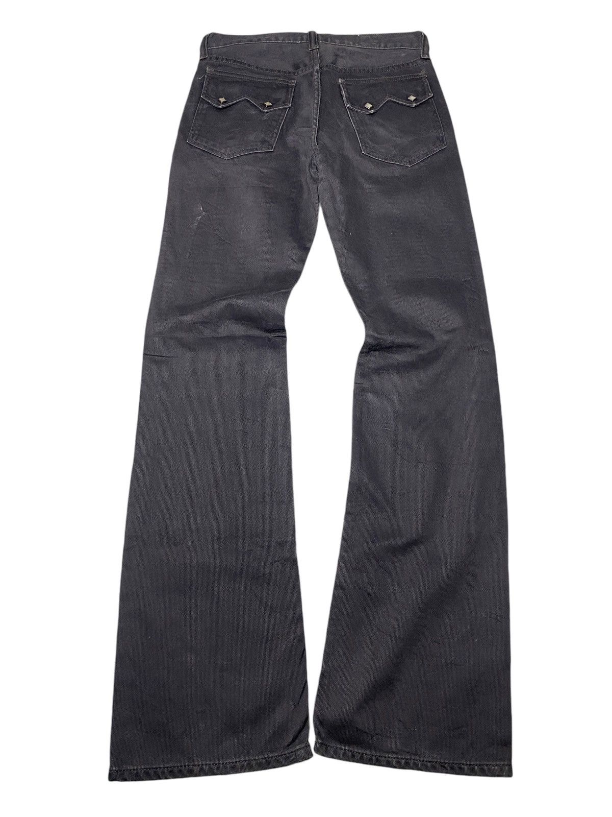 If Six Was Nine 2000's West Ride Flared Stripe Biker Pants Size US 28 / EU 44 - 2 Thumbnail