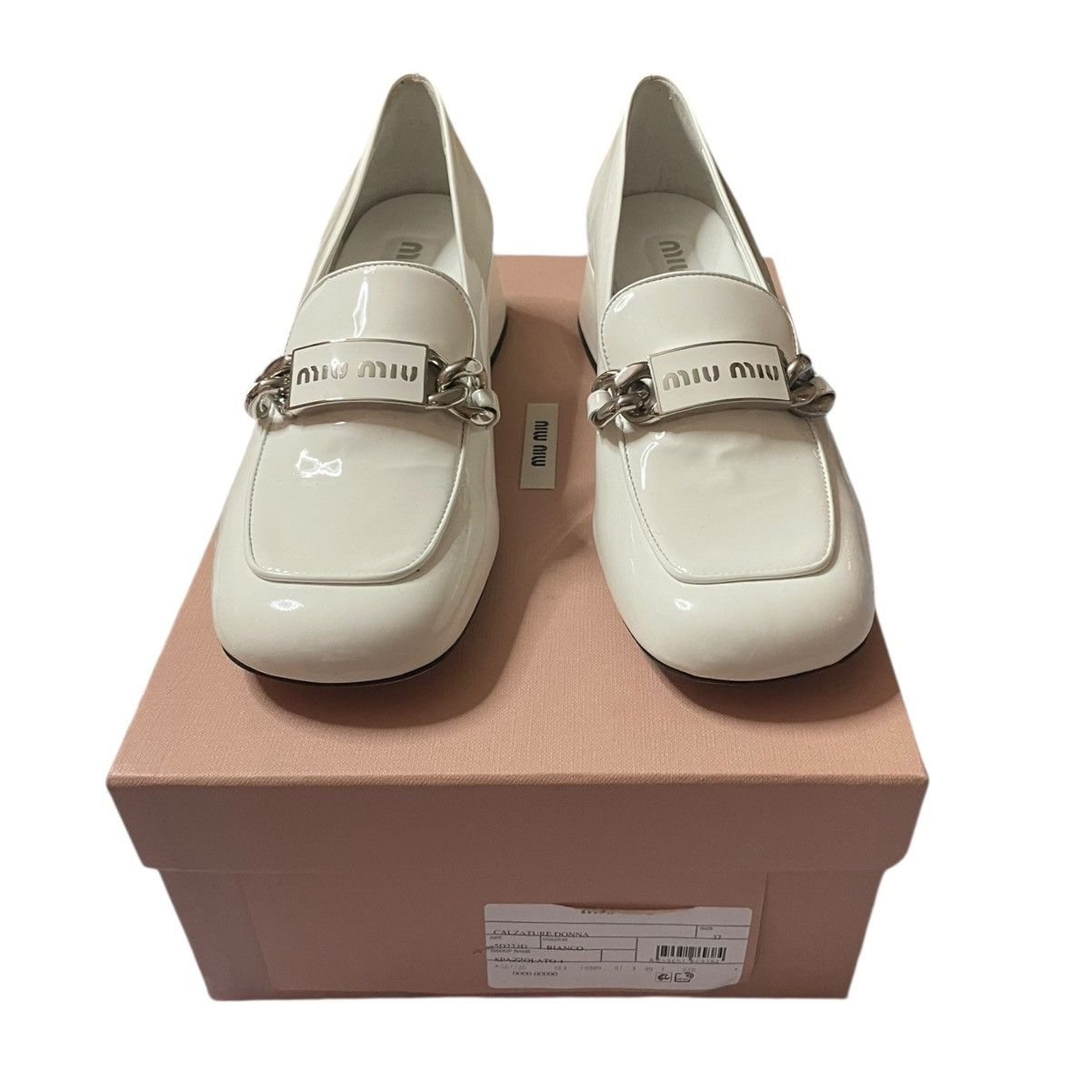 Miu Miu Loaders white leather Miu Miu size EU 37 Size US 7 / IT 37 - 2 Thumbnail